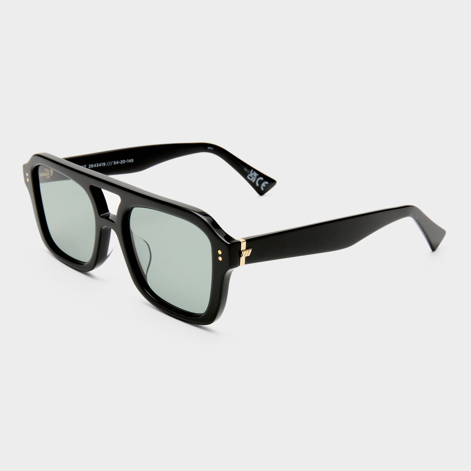 Subtext Black Uni-Sex Aviator Sunglasses | Le Specs