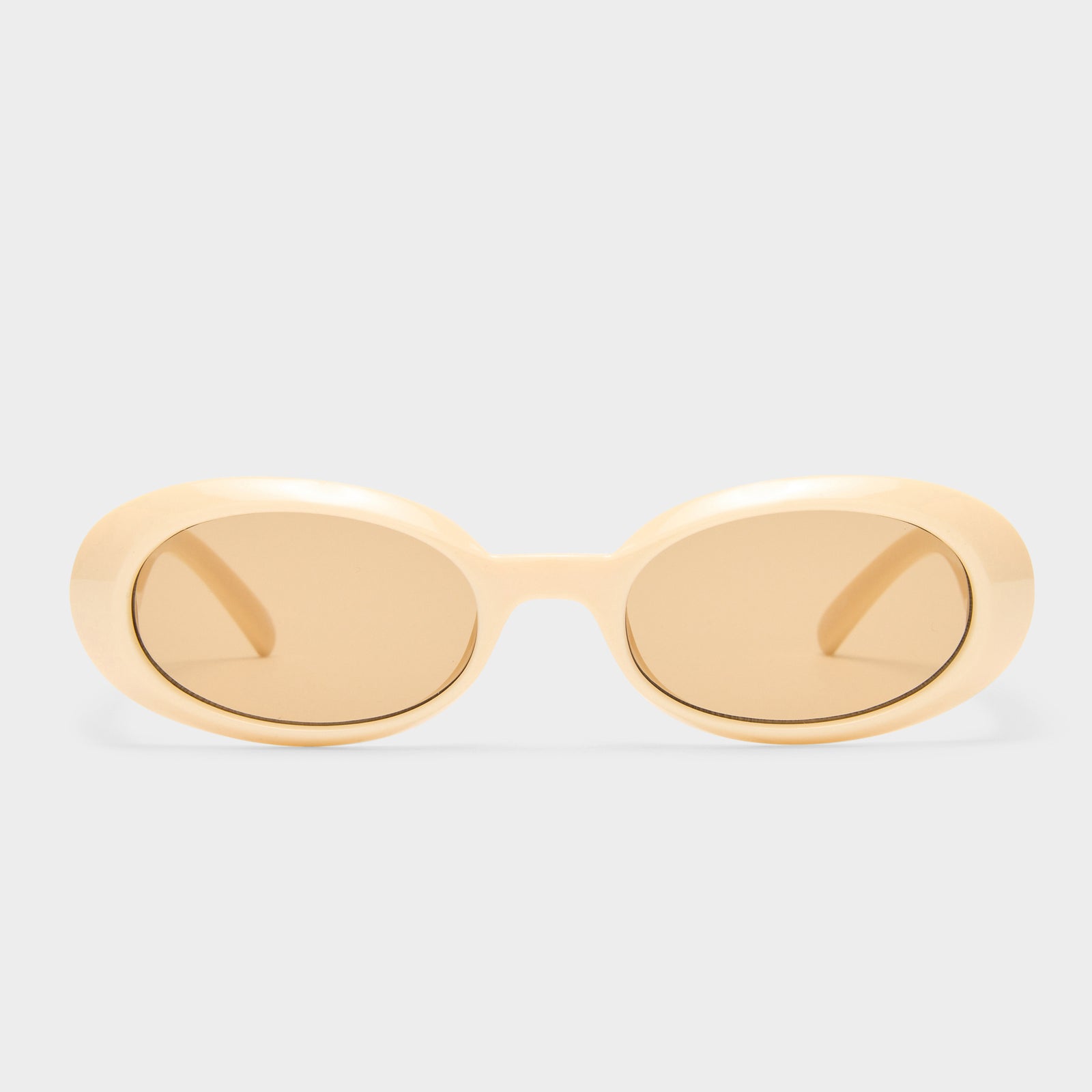 Work It Ivory Uni Sex Oval Sunglasses Le Specs