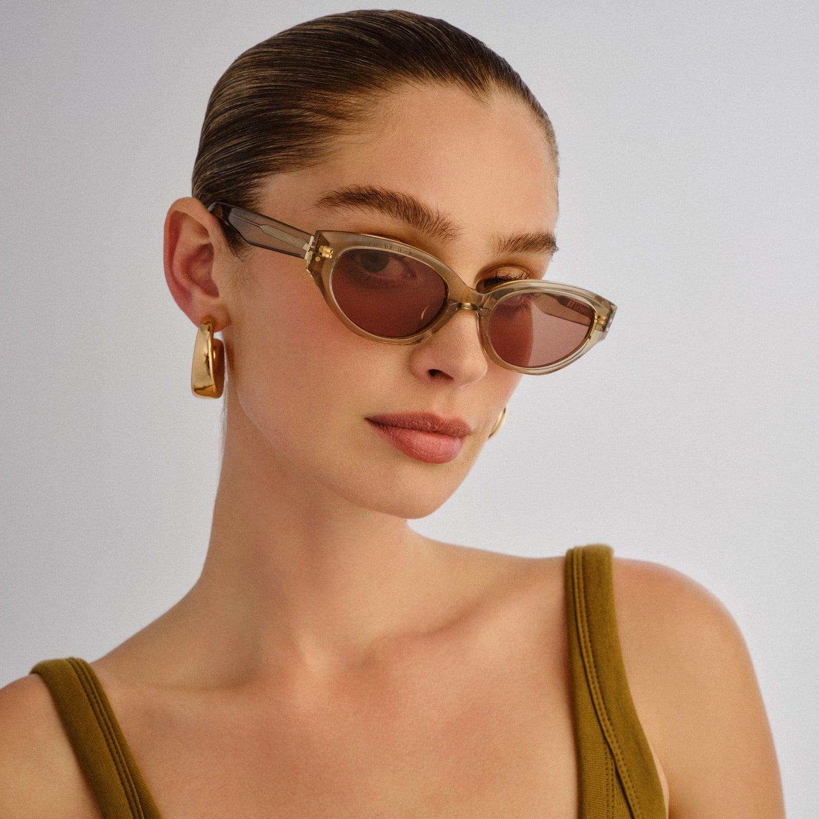 Halcyon Bisque Female Cat-Eye Sunglasses | Le Specs