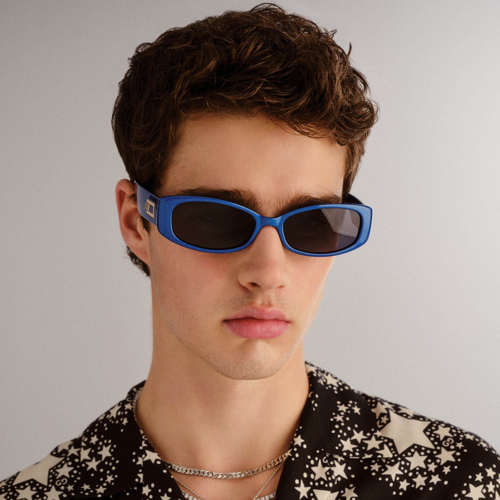 Starlight Galactic Blue Uni-Sex Rectangle Sunglasses | Le Specs