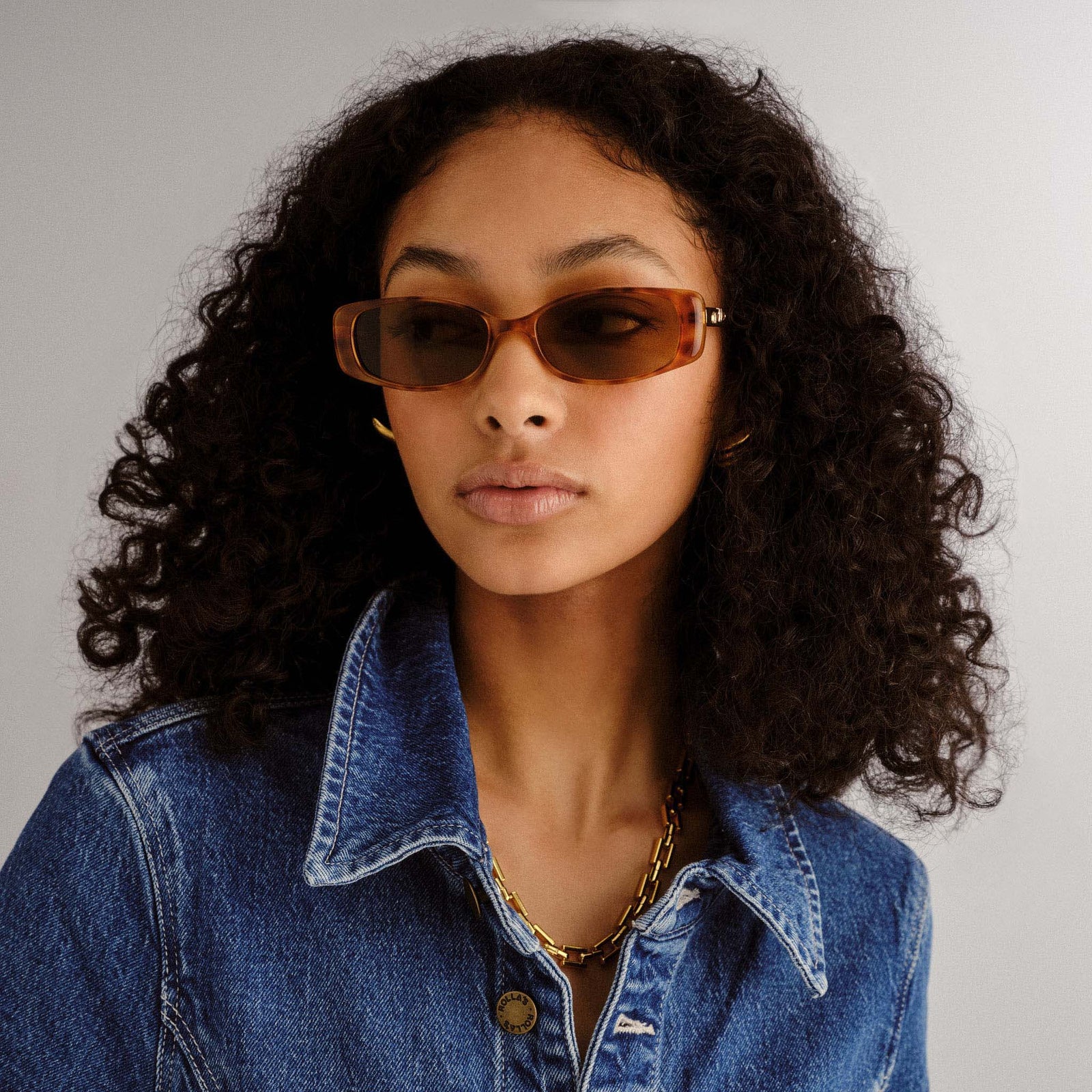 Lil Starlight Vintage Tort Female Rectangle Sunglasses | Le Specs