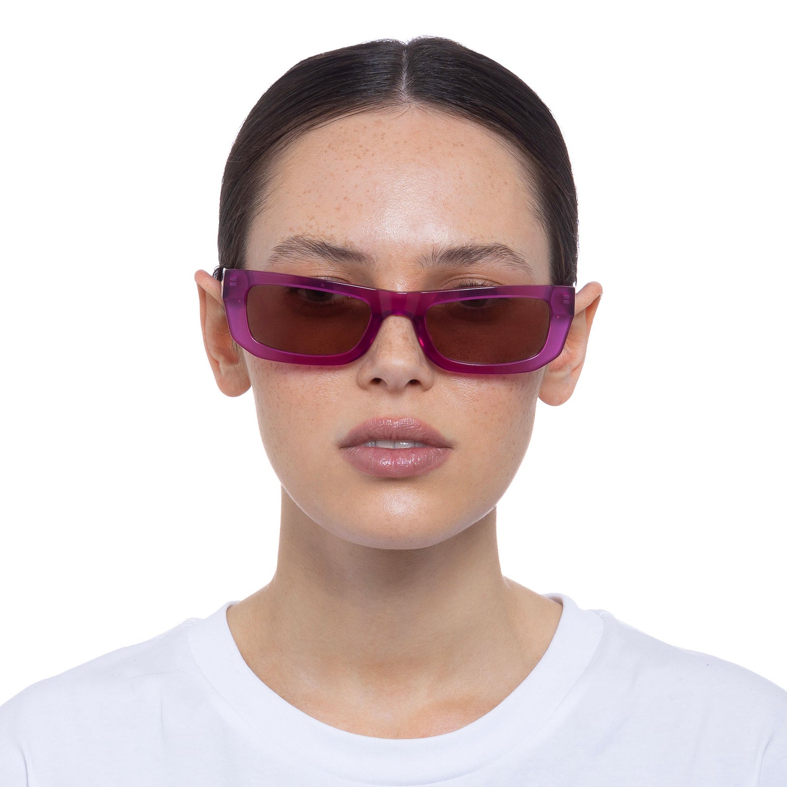 Bio-Bot Magenta Uni-Sex D-Frame Sunglasses | Le Specs