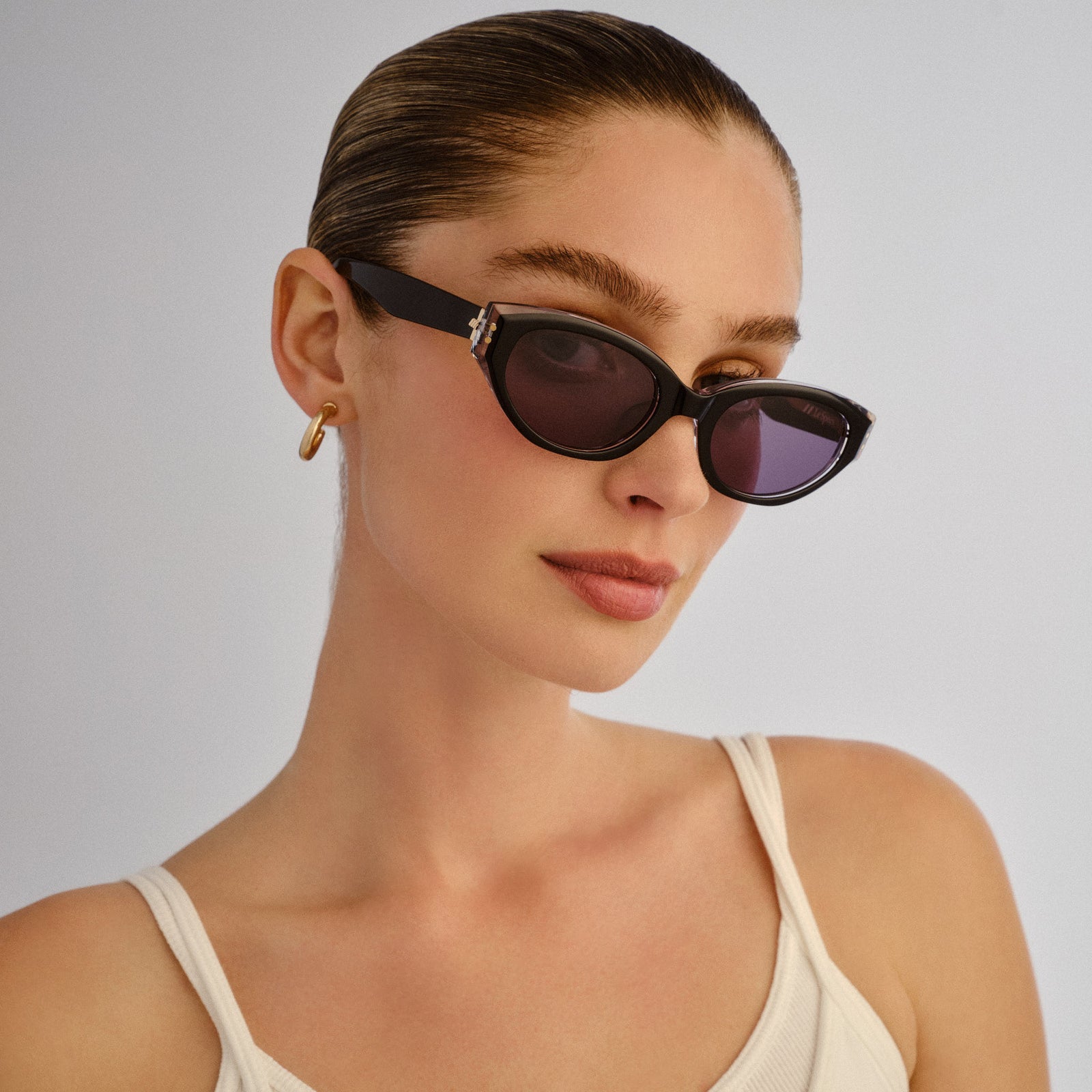Halcyon Black Female Cat-Eye Sunglasses | Le Specs