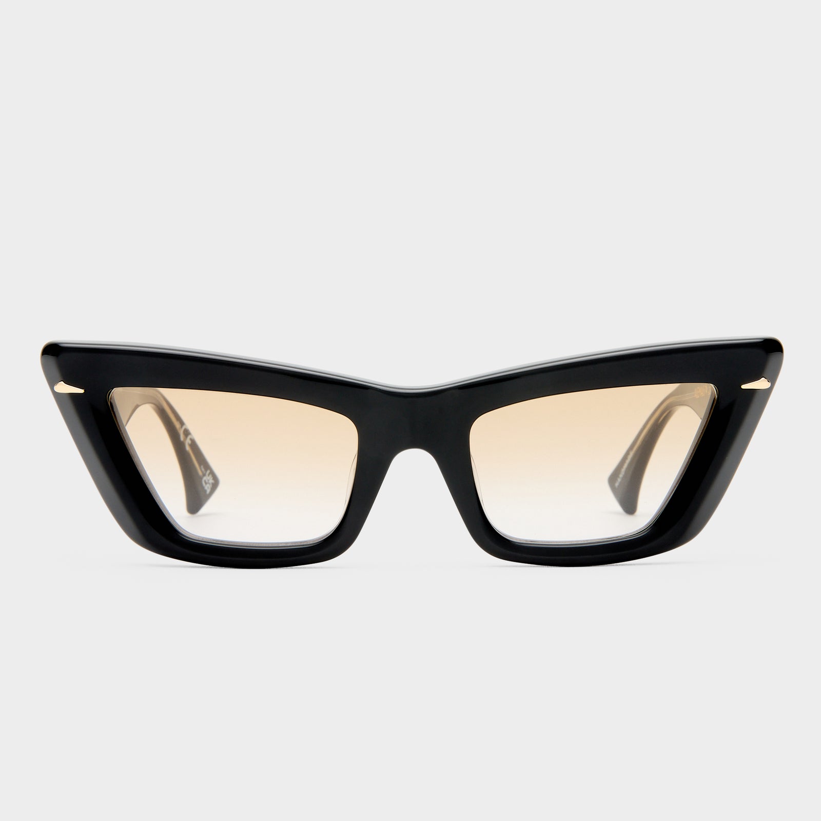 Lucia Obsidian Black Female Cat-Eye Sunglasses | Le Specs