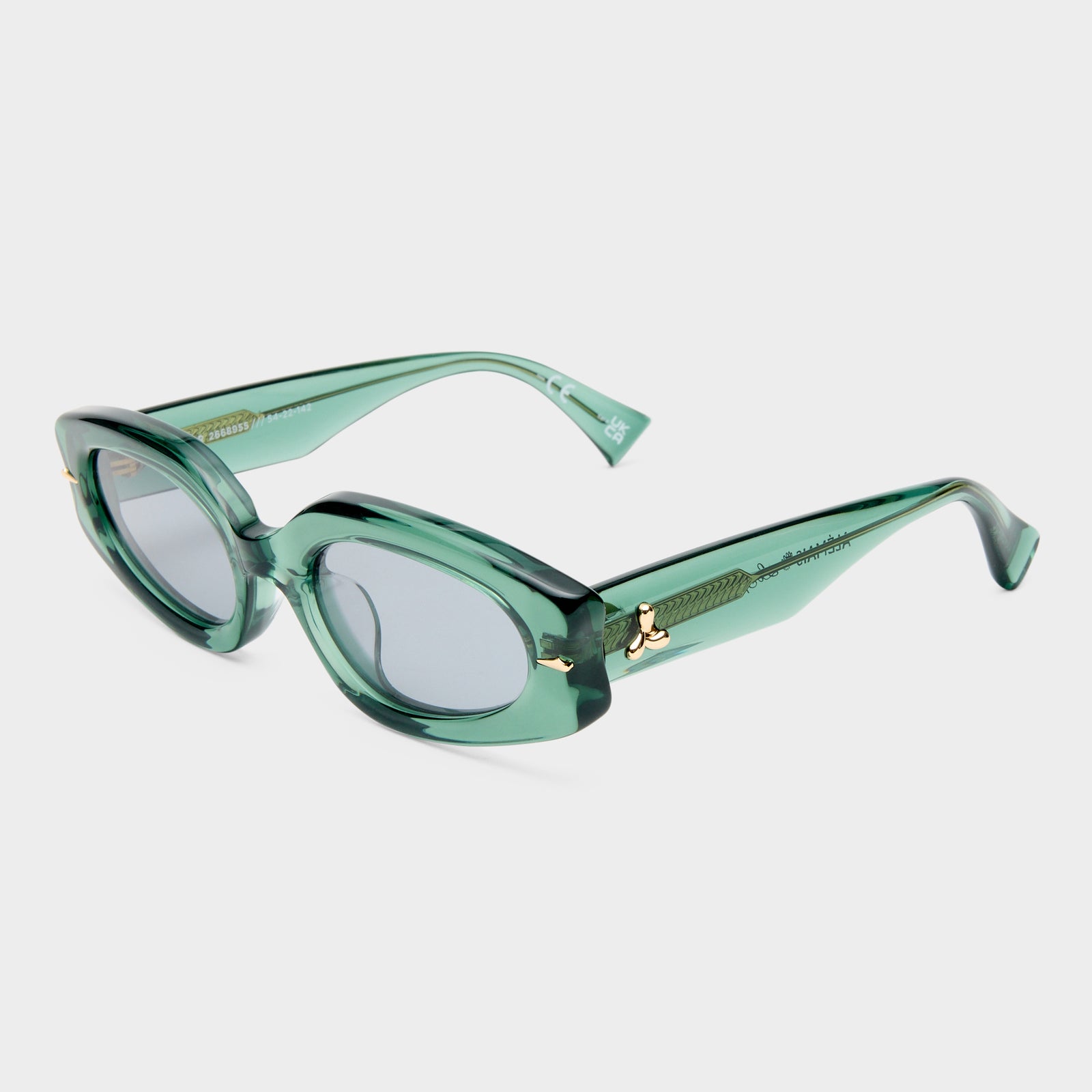 Lunar Sage Green Female Oval Sunglasses | Le Specs