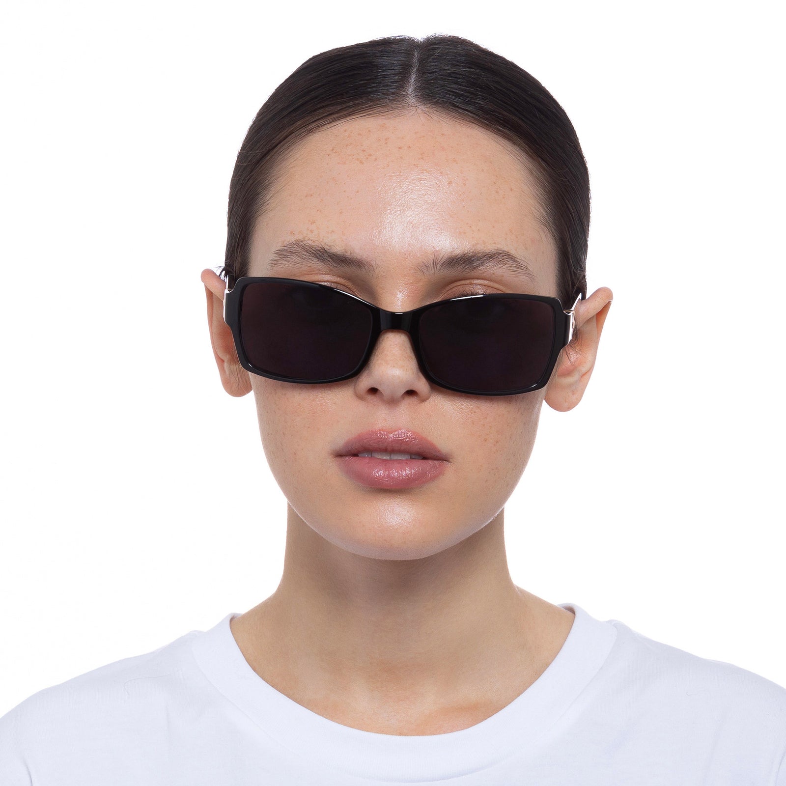 Trance Black Uni-Sex Rectangle Sunglasses | Le Specs