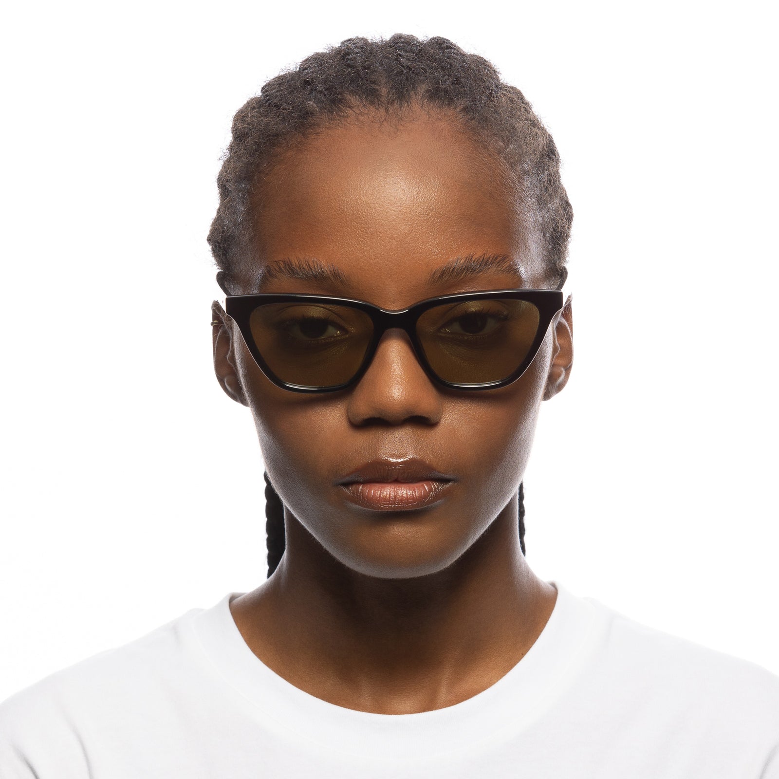 Unfaithful Black Female Cat-Eye Sunglasses | Le Specs