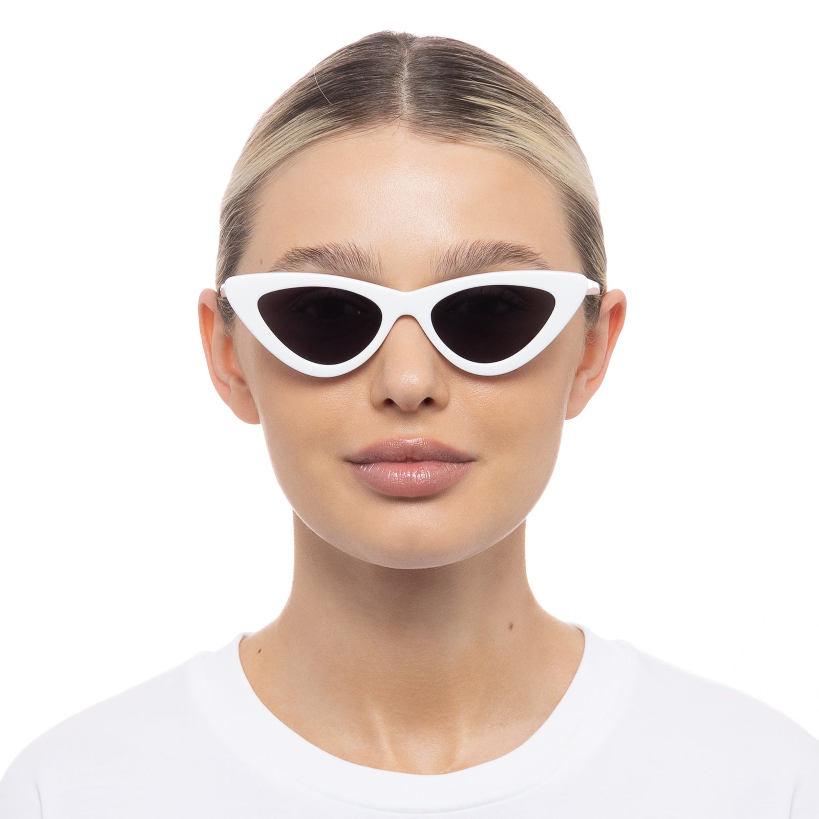 The Last Lolita White Women s Cat Eye Sunglasses Le Specs