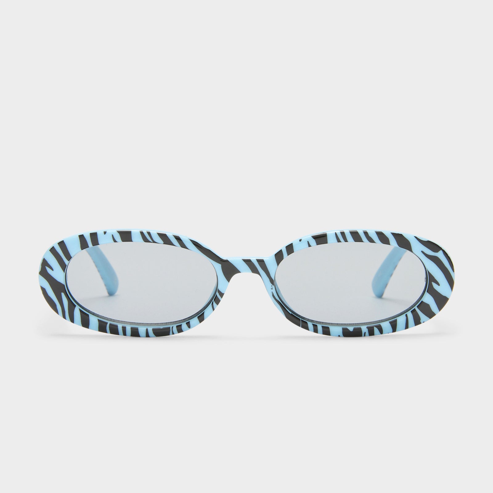 Outta Love Blue Tiger Uni-Sex Oval Sunglasses | Le Specs