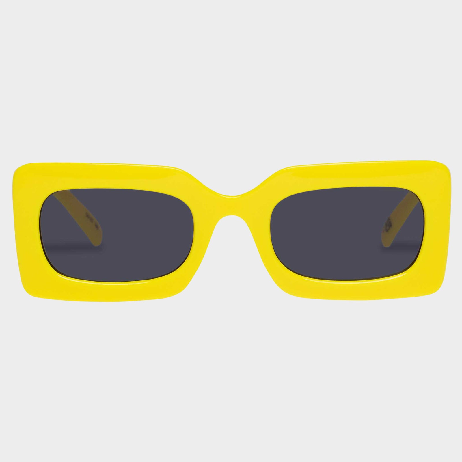 More Joy Edition Yellow Black Uni-Sex Rectangle Sunglasses | Le Specs