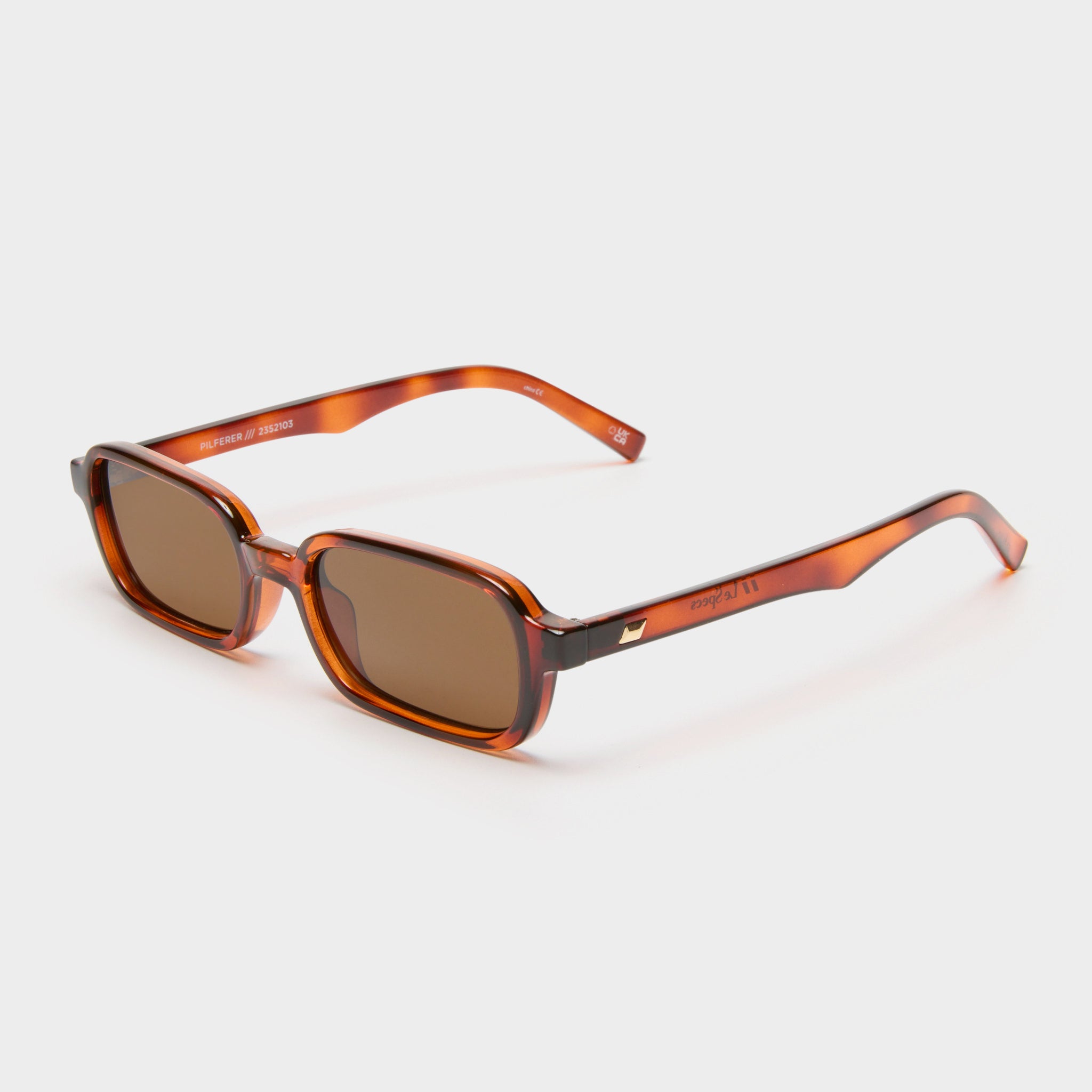 Le Specs Pilferer Occhiali Da Sole Donna, Forma Rettangolare, Montatura Tartaruga, Lenti Non Polarizzate, Alta Protezione UV, LSP2352103