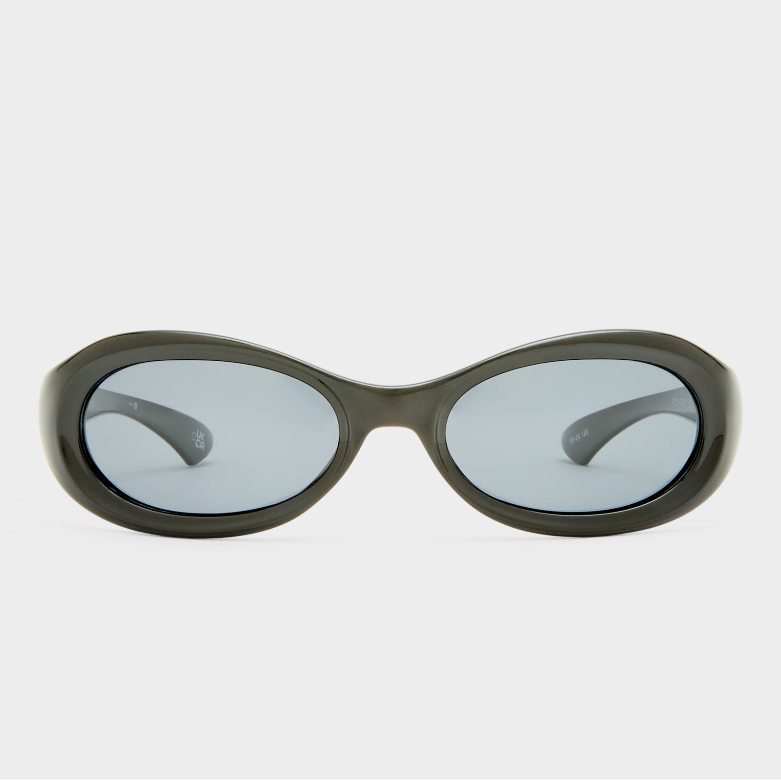 Nightcrawler Black Uni-Sex Oval Sunglasses | Le Specs