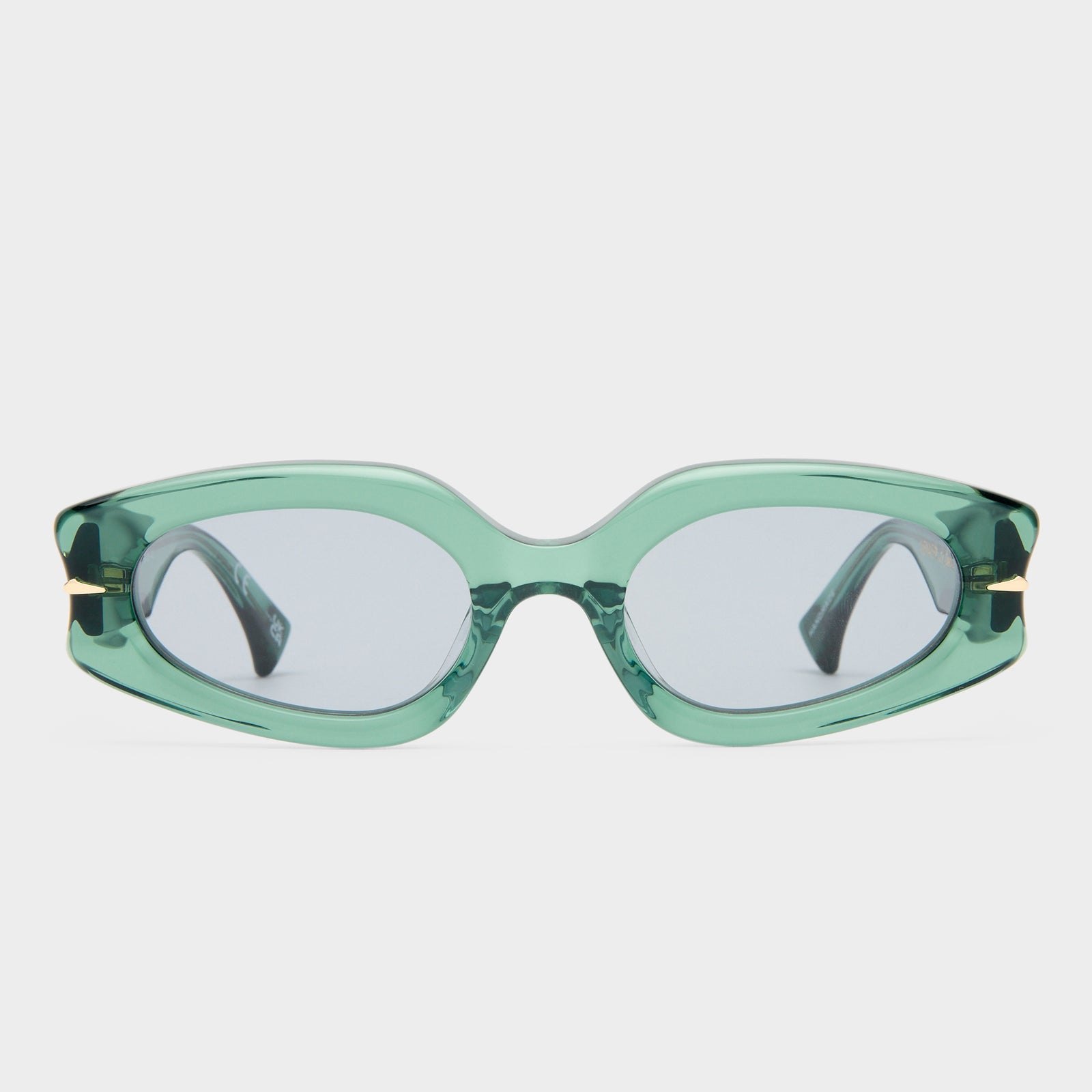 Lunar Sage Green Female Oval Sunglasses | Le Specs