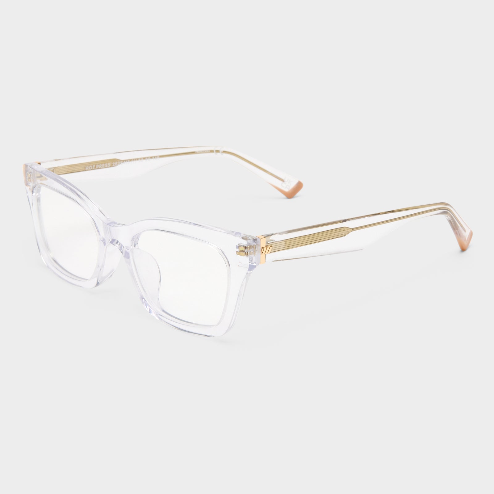 Hot Press Crystal Clear Uni-Sex Cat-Eye Optical Frames | Le Specs