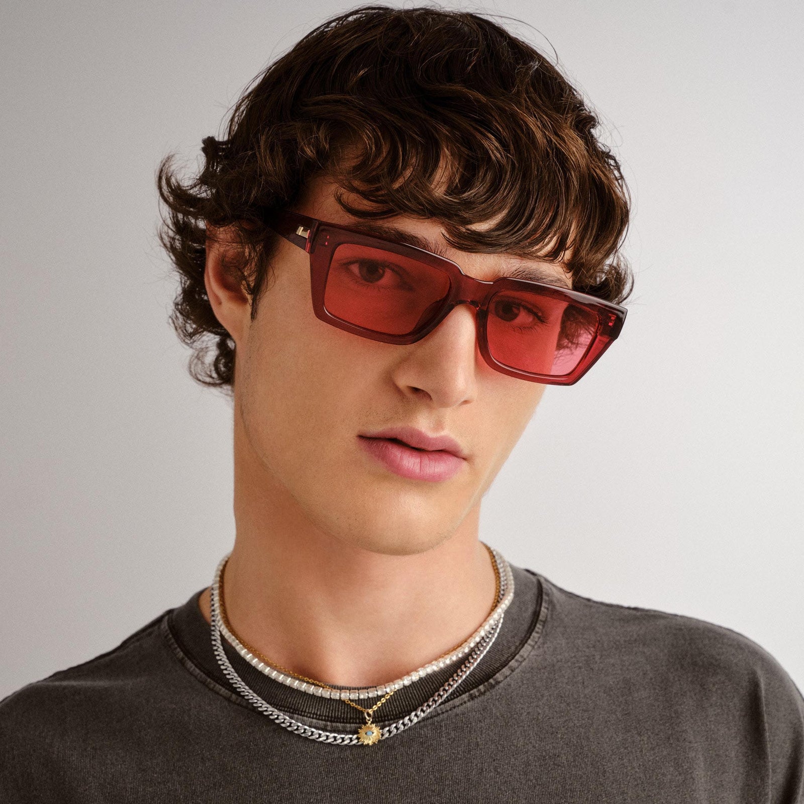 Nocturnal Habit Vermilion 2552194 Uni-Sex D-Frame Sunglasses | Le Specs