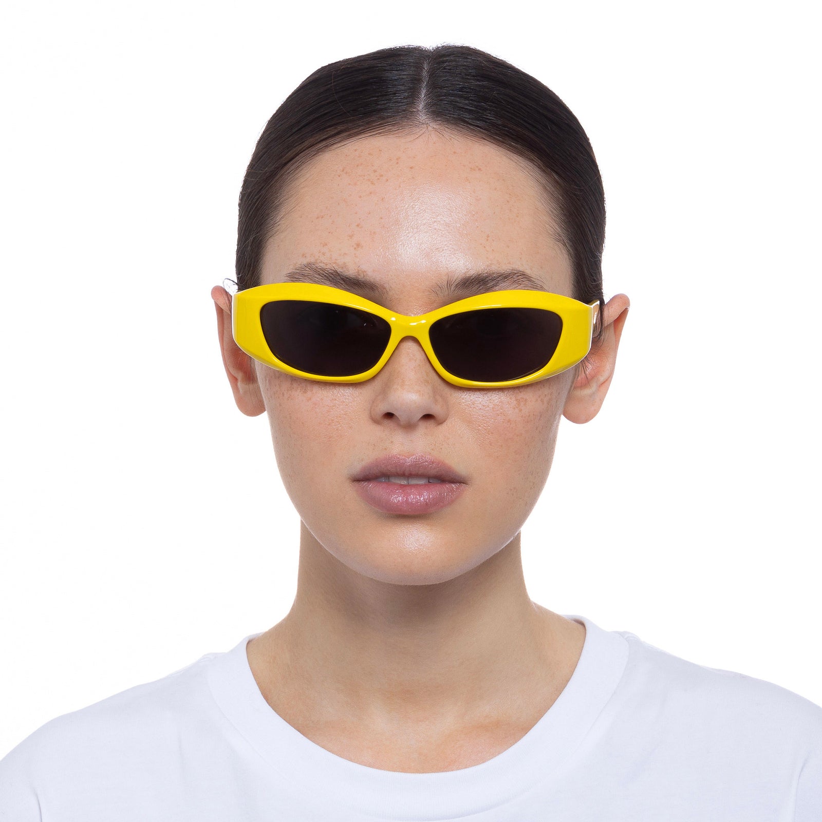 Swift Lust Electric Yellow Uni-Sex Rectangle Sunglasses | Le Specs