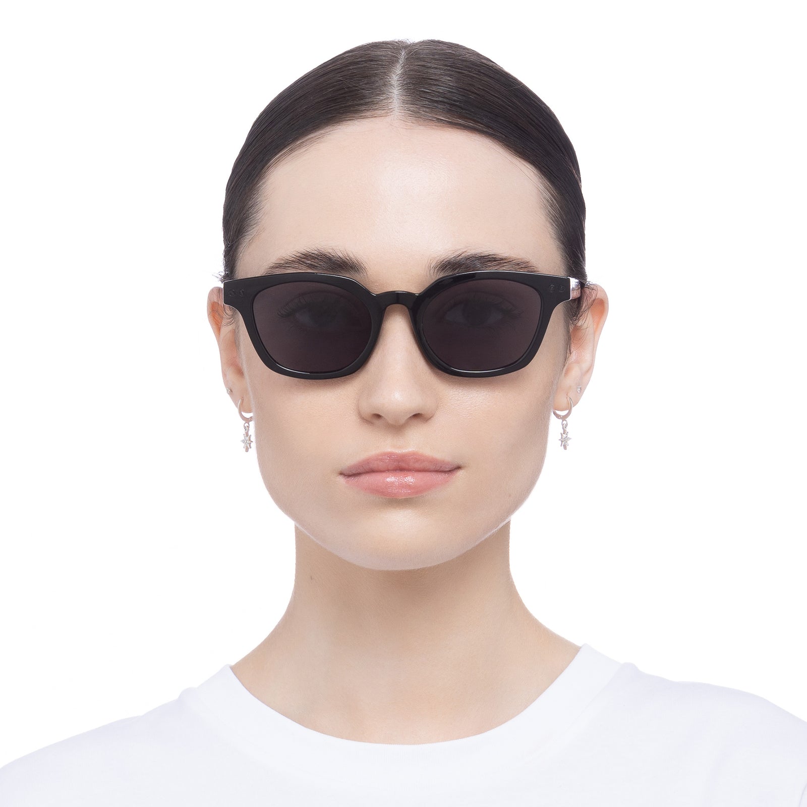 Facade Black Uni Sex Square Sunglasses Le Specs