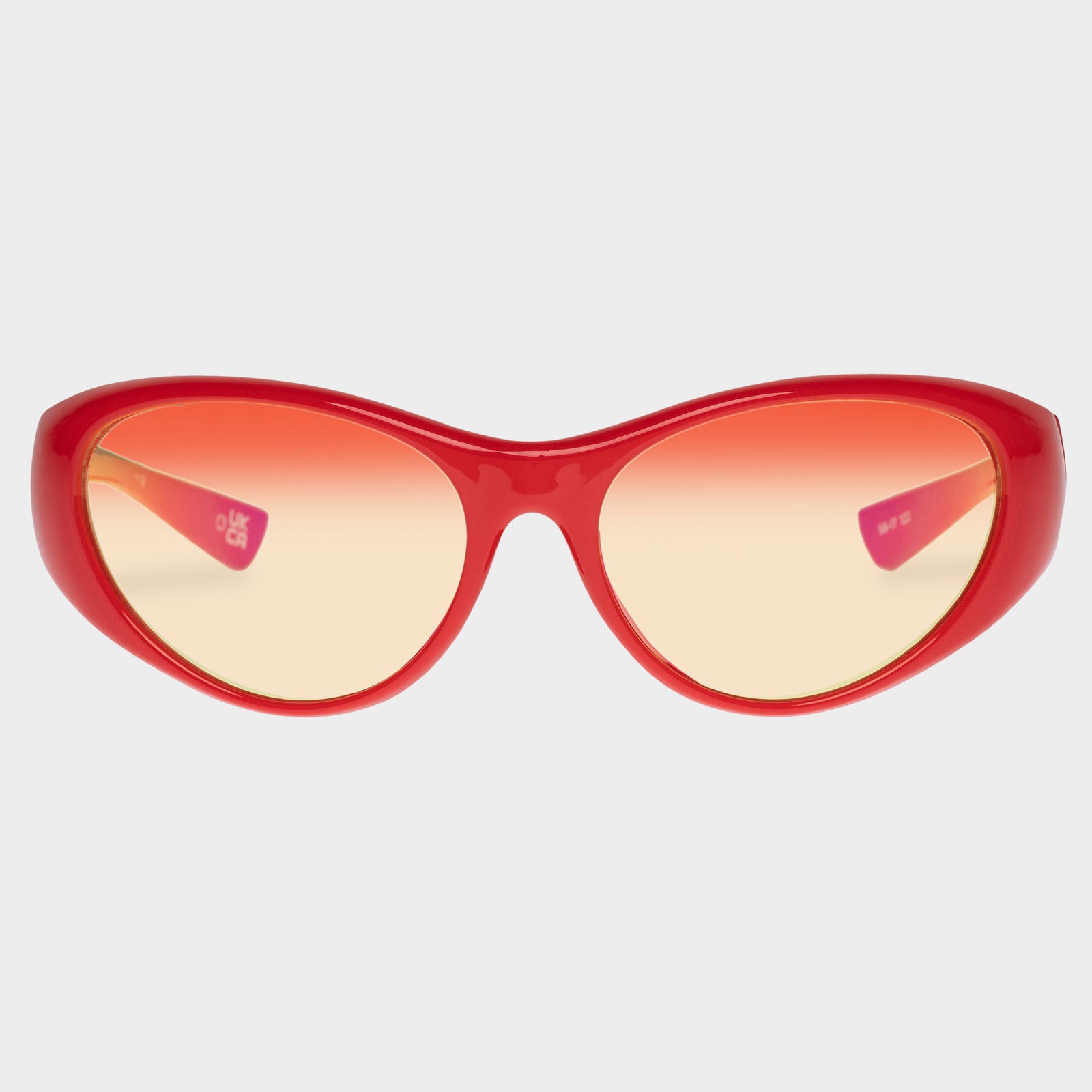 Dotcom Red Chrome Uni-Sex Wrap Sunglasses | Le Specs