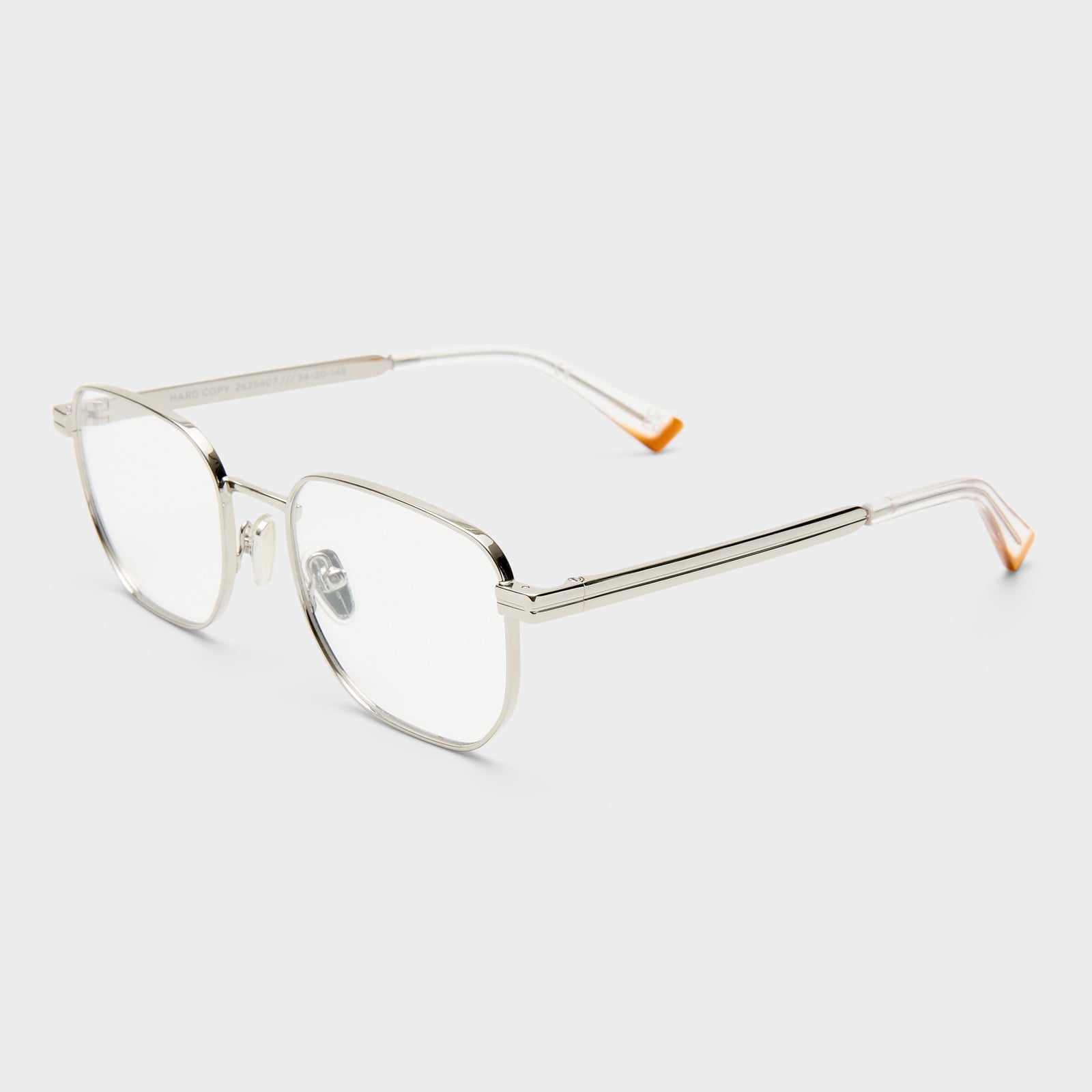 Hard Copy Silver Uni-Sex Square Optical Frames | Le Specs