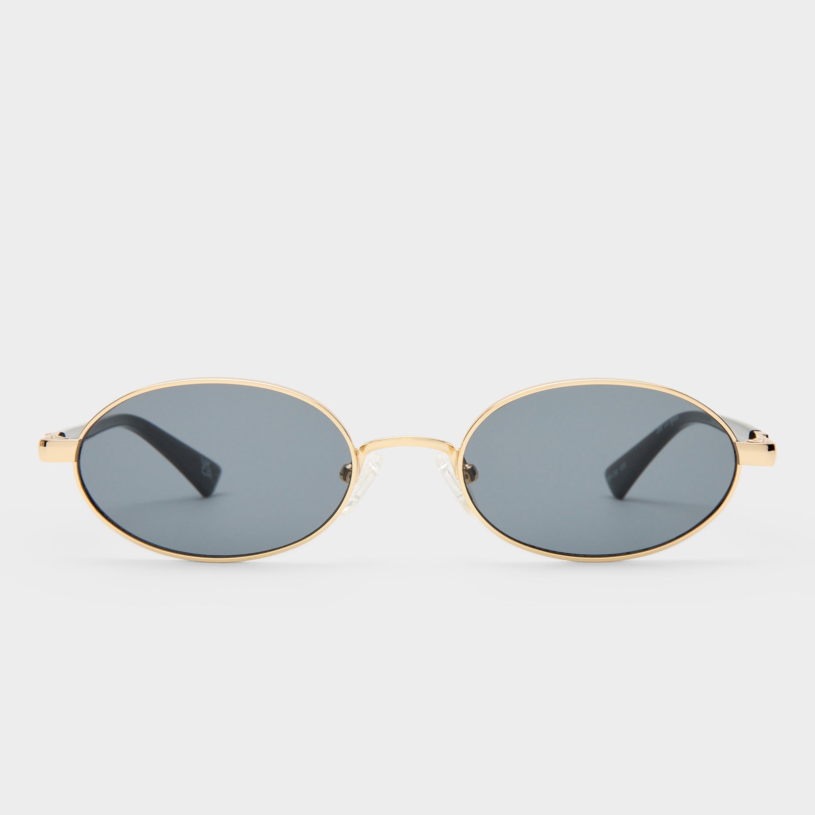 Icicle Bright Gold Uni-Sex Oval Sunglasses | Le Specs