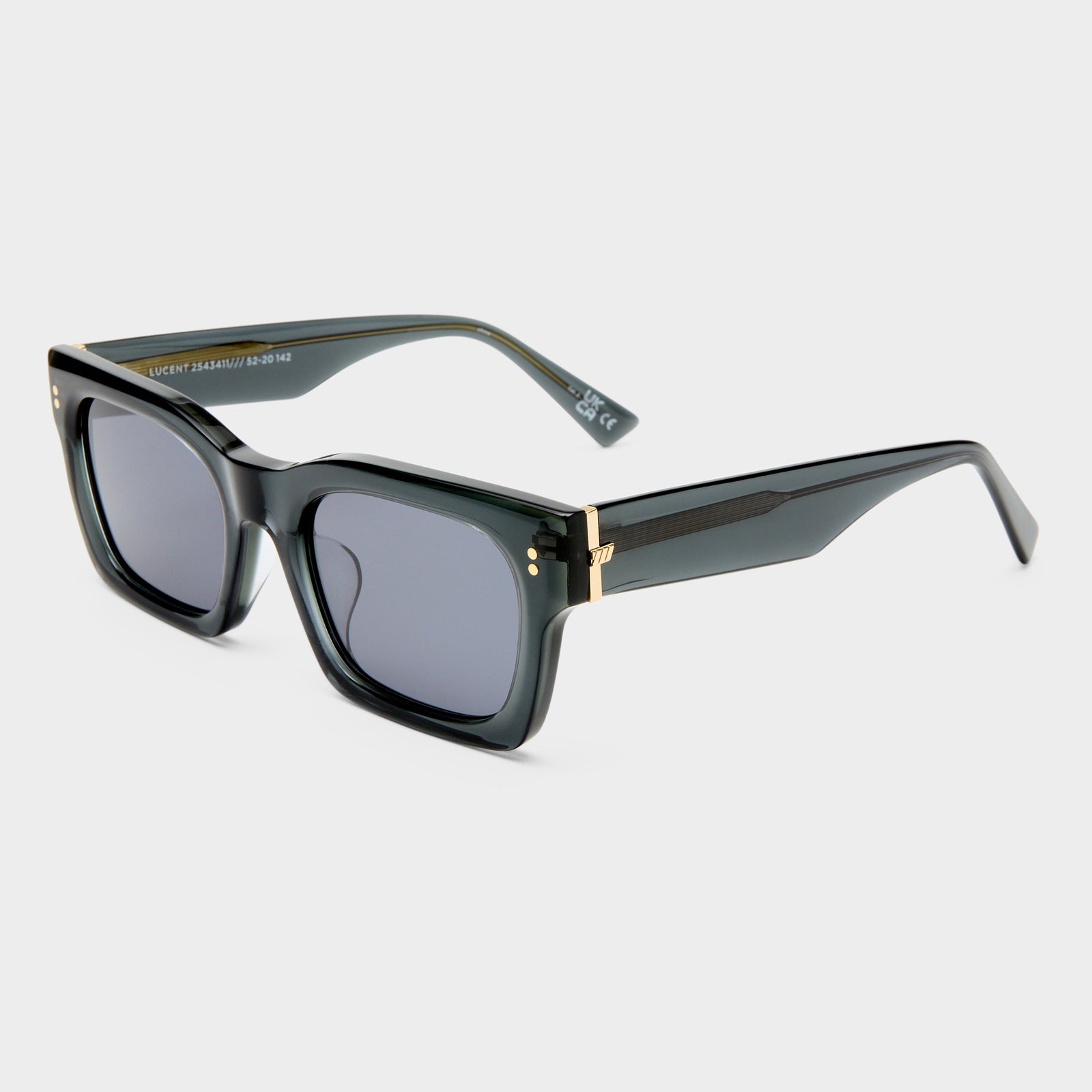 Lucent Charcoal Uni-Sex D-Frame Sunglasses | Le Specs