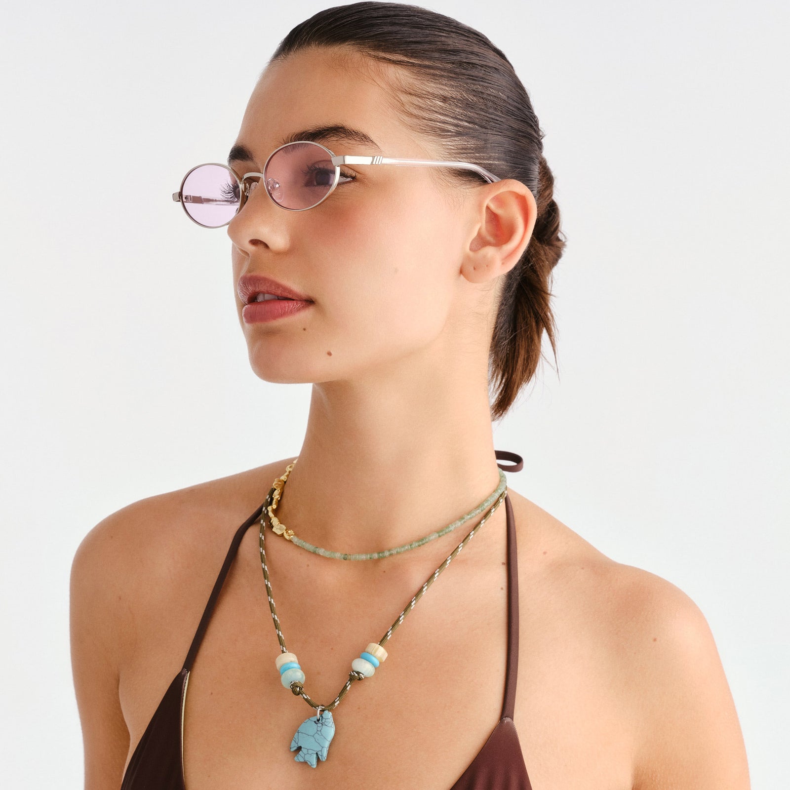 Icicle Silver Uni-Sex Oval Sunglasses | Le Specs