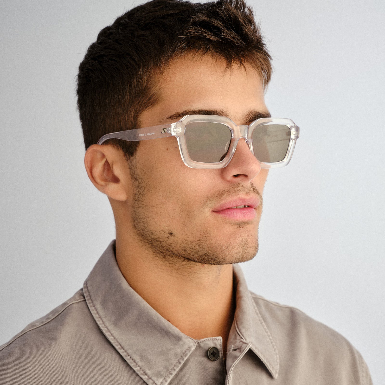 Impossible Clear Uni-Sex Square Sunglasses | Le Specs