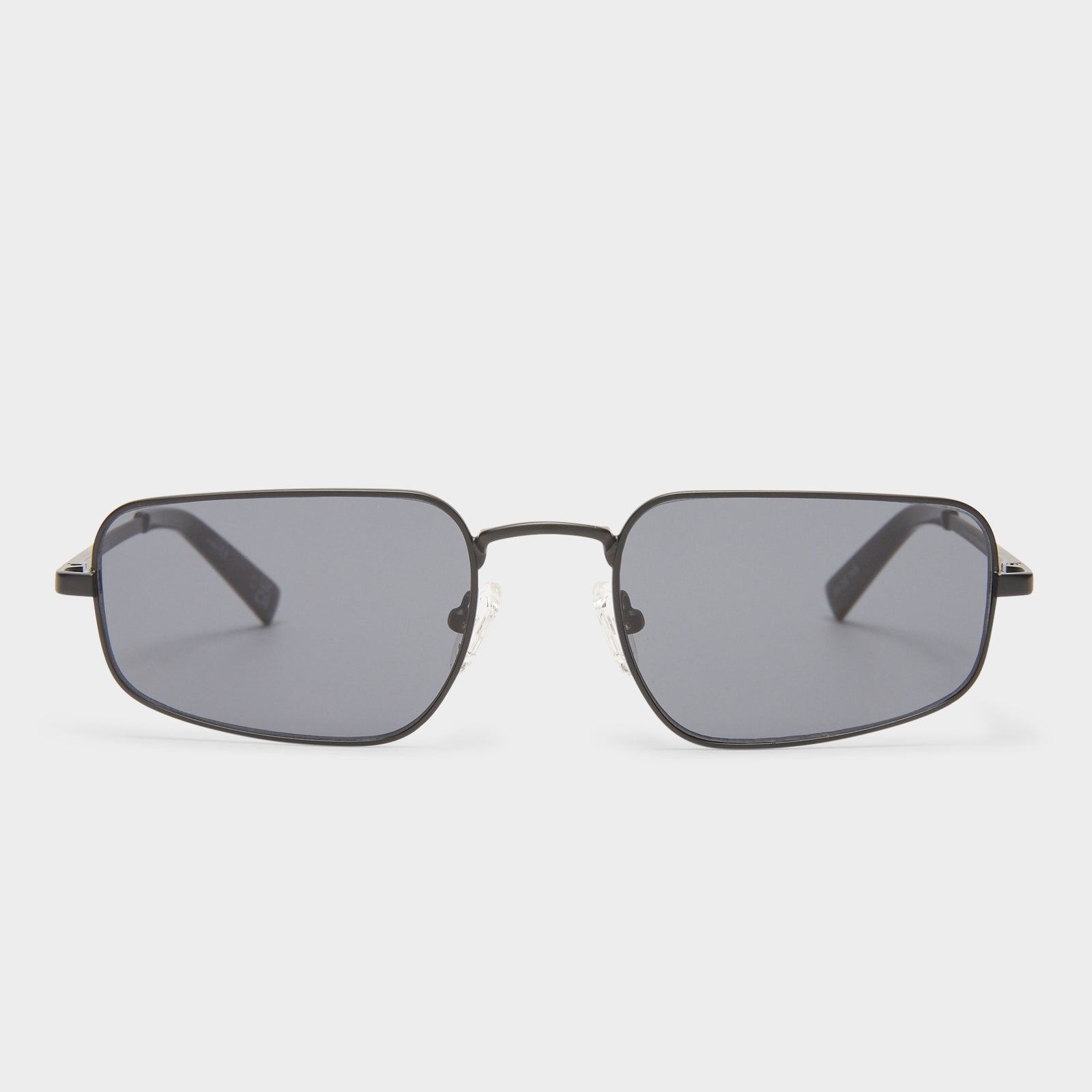 Metagalactic Matte Black Uni-Sex Rectangle Sunglasses | Le Specs
