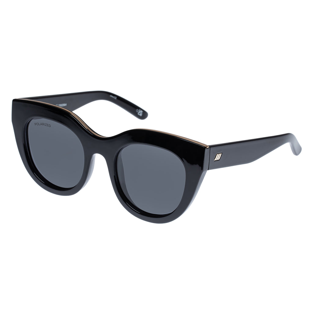 Air Heart Black Polarised Women's Cat-Eye Sunglasses | Le Specs