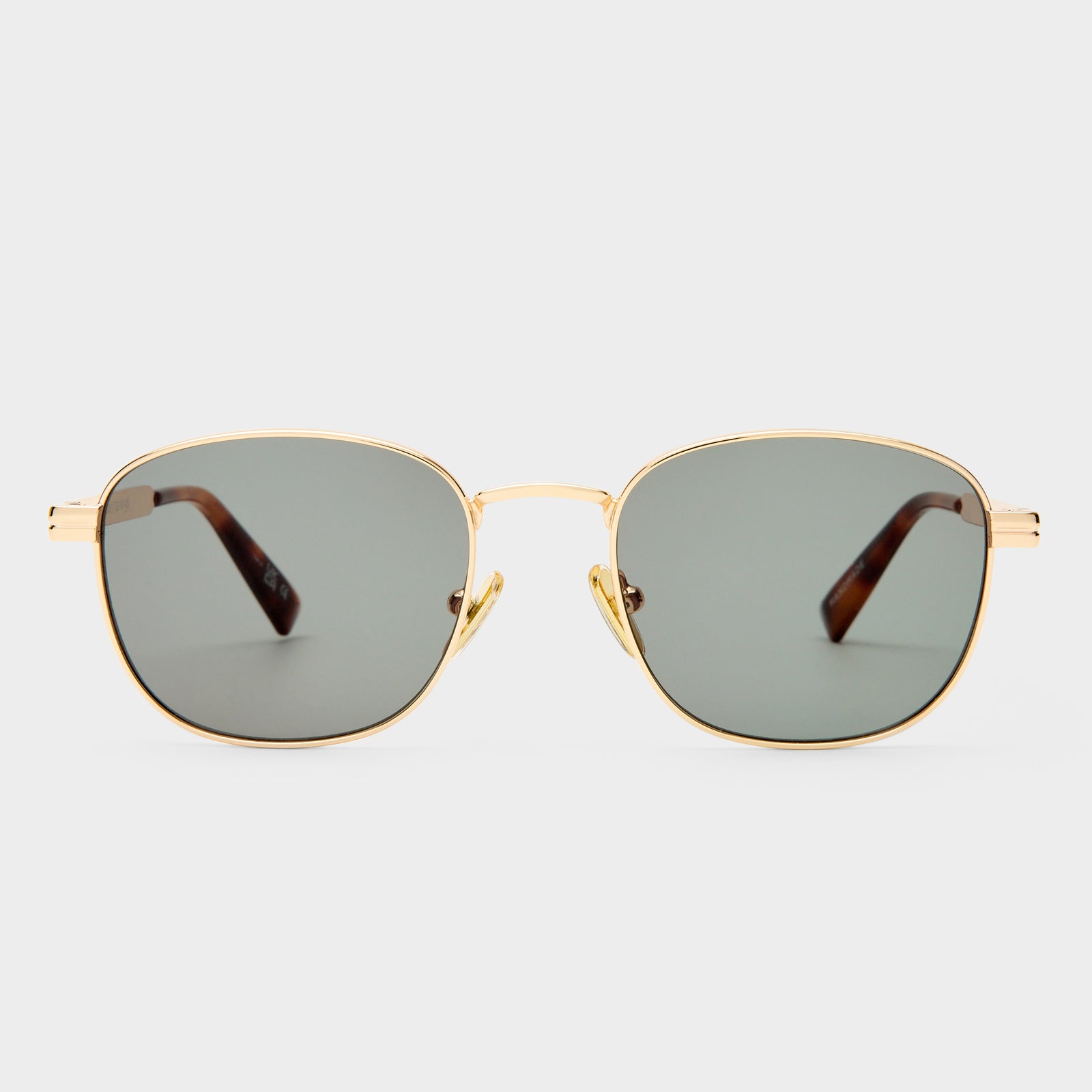 Zenith Gold Uni-Sex Square Sunglasses | Le Specs