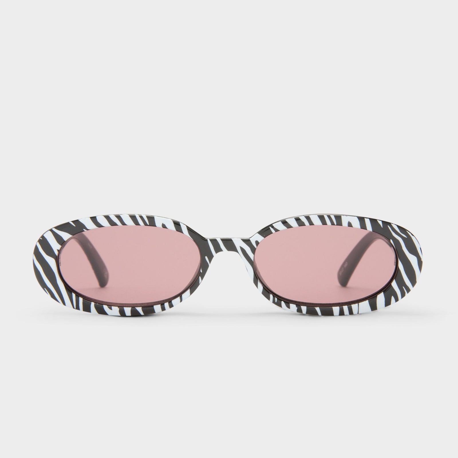 Outta Love White Tiger Uni-Sex Oval Sunglasses | Le Specs