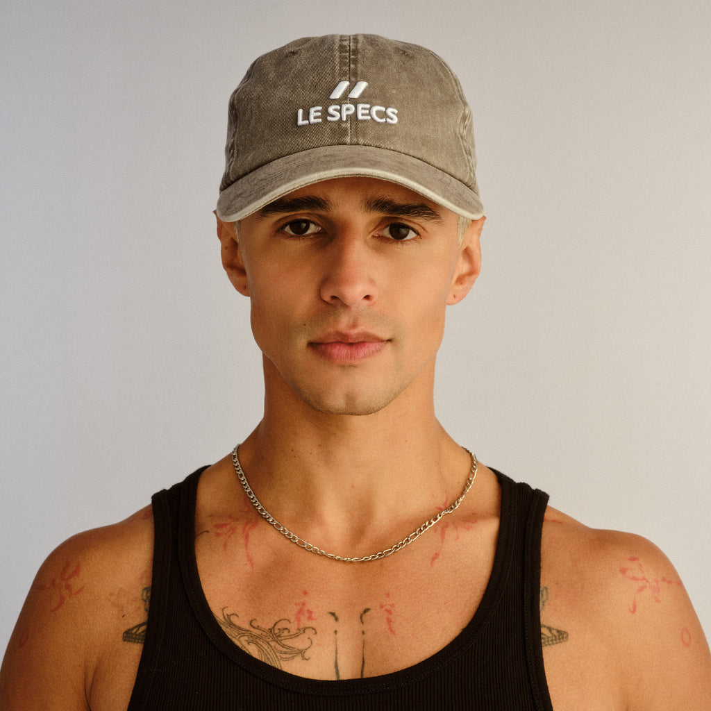 Le Specs Logo Cap Washed Grey Uni-Sex | Le Specs