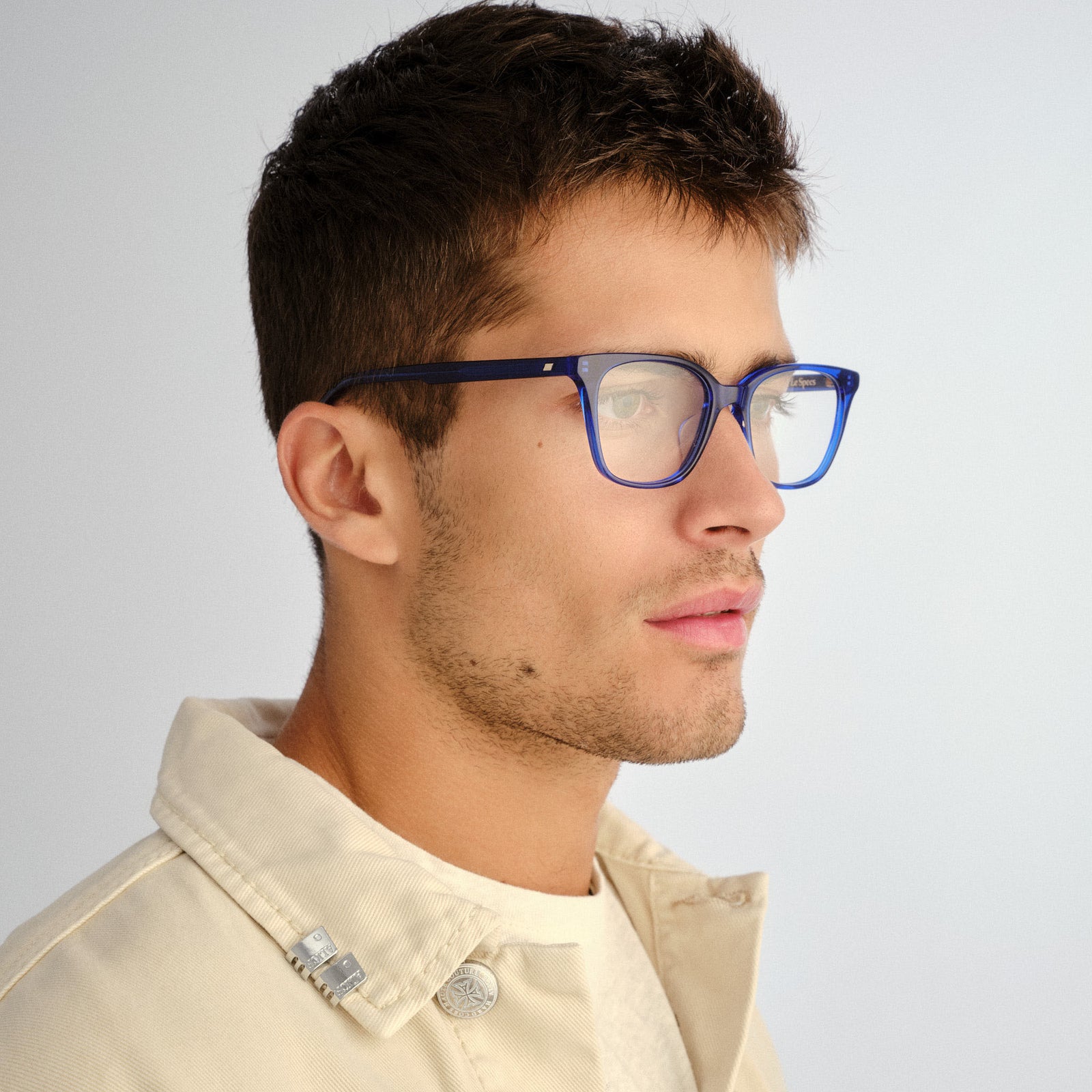 Off Script Cobalt Blue Uni-Sex Cat-Eye Optical Frames | Le Specs