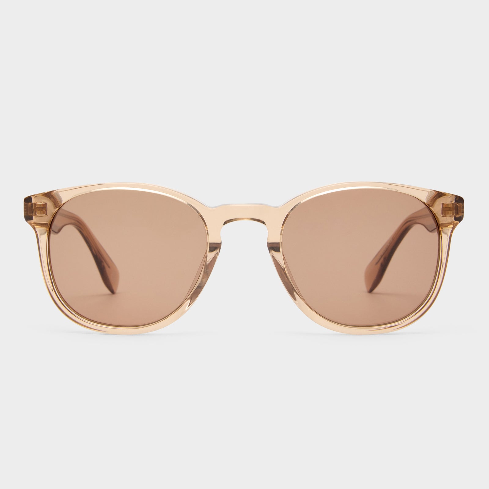 Musketeer Walnut Uni-Sex Round Sunglasses | Le Specs