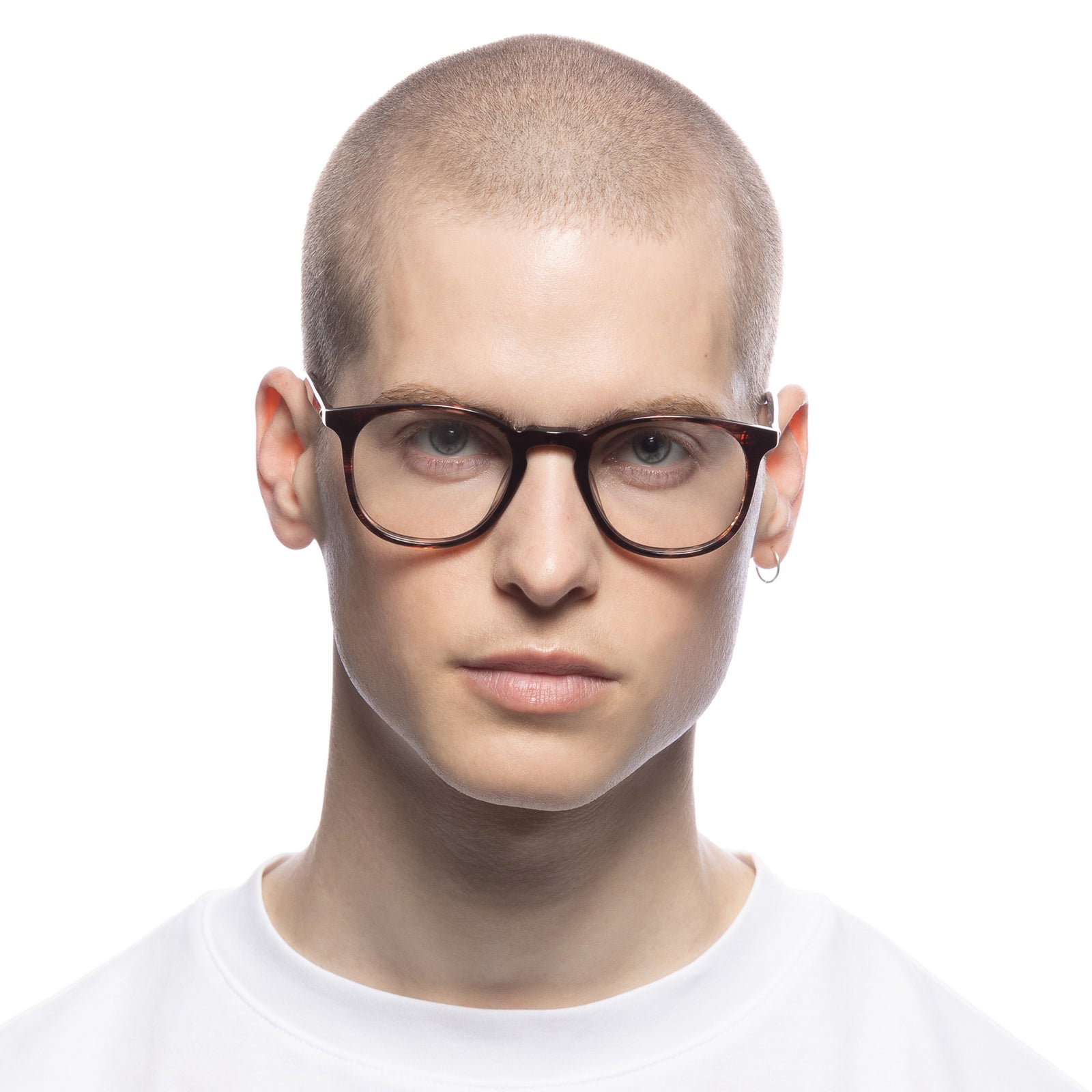 Biogen 48 Teak Woodstripe Uni-Sex Round Optical Frames | Le Specs