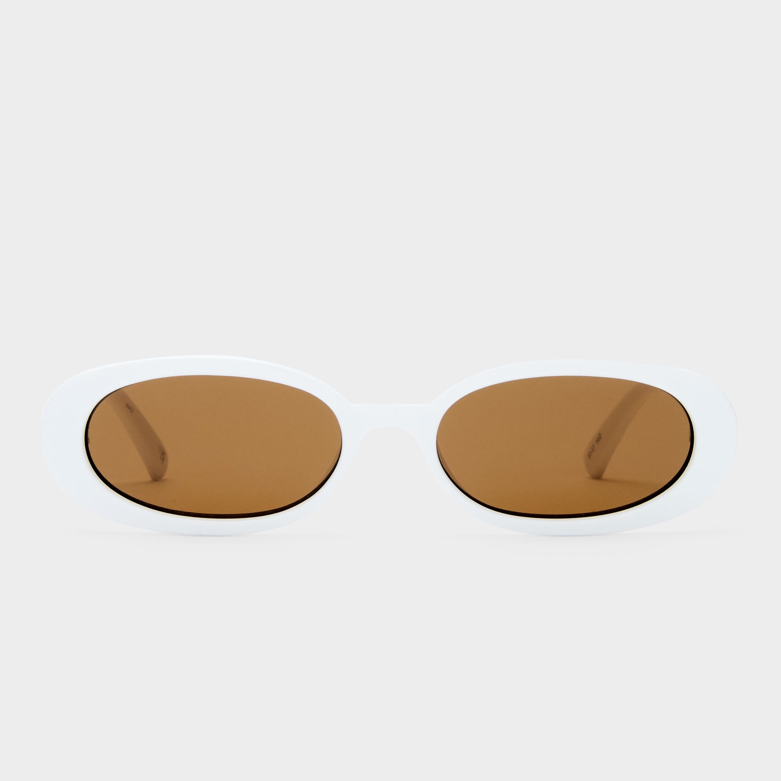 Outta Love White Female Oval Sunglasses | Le Specs