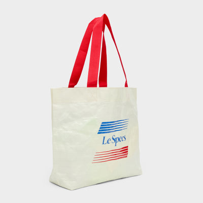 LE SPECS SEPT26 BAG | WHITE W RED STRAP