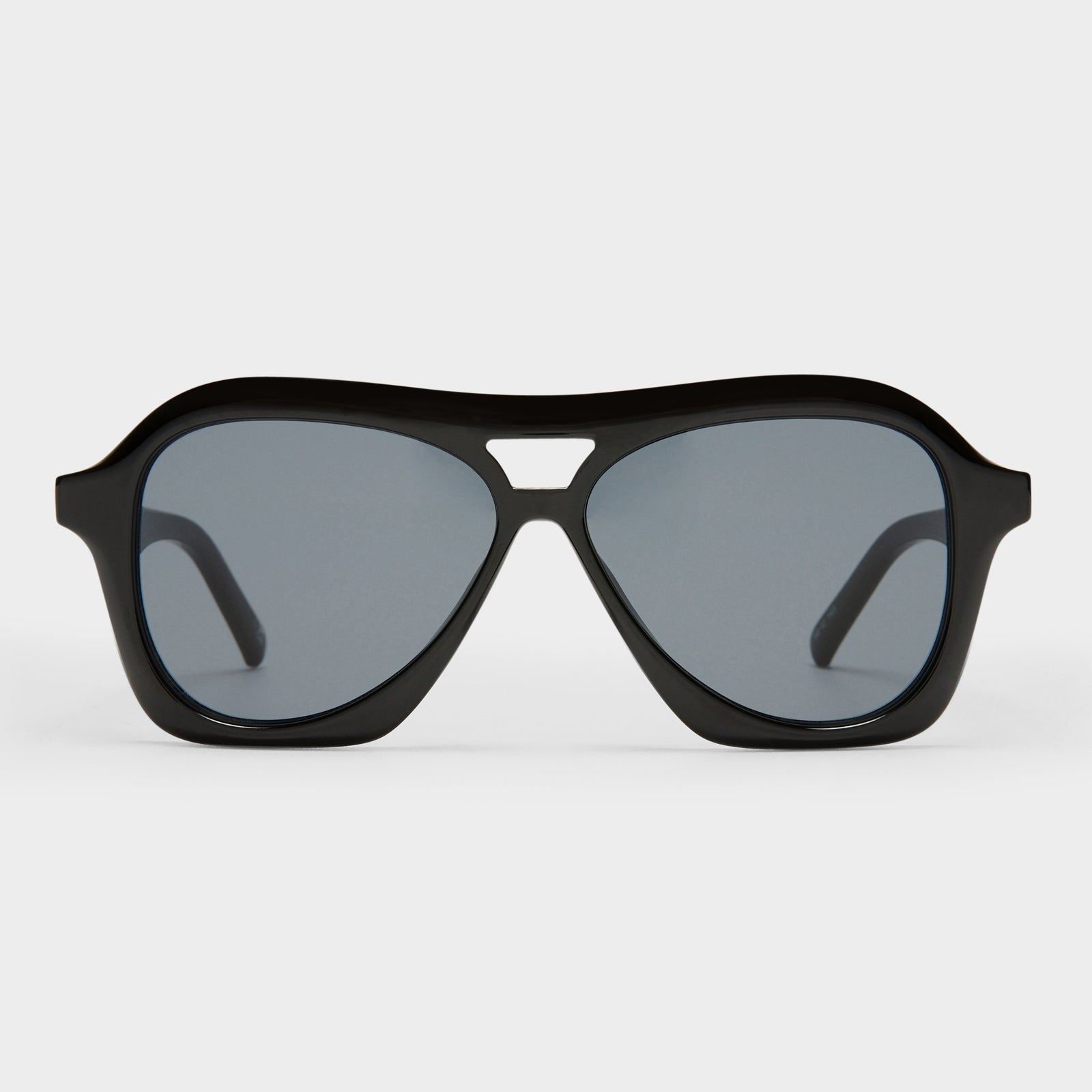 Drizzle Black Uni-Sex Aviator Sunglasses | Le Specs