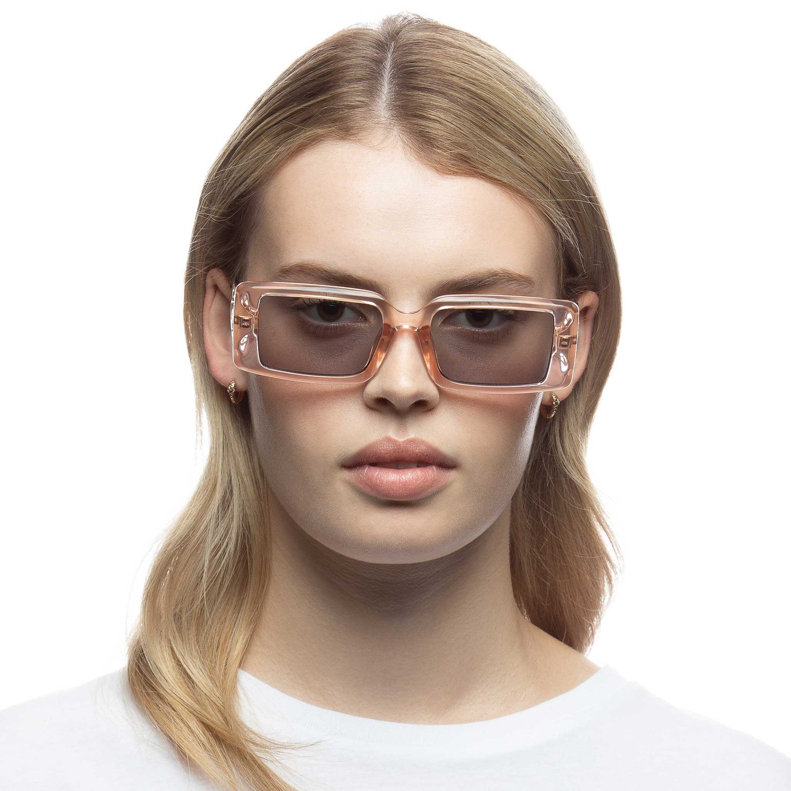 The Impeccable Alt Fit Champagne 2202506 Uni-Sex Rectangle Sunglasses | Le Specs