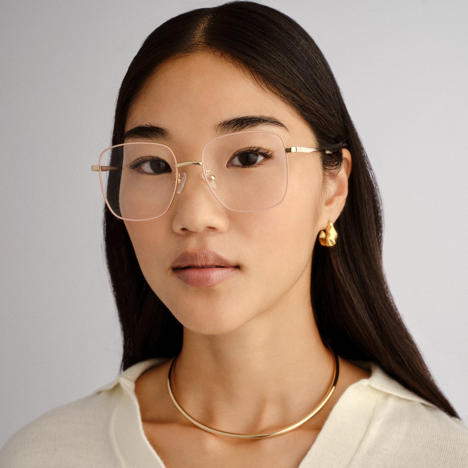 Prism Gold Tan Female Square Optical Frames | Le Specs