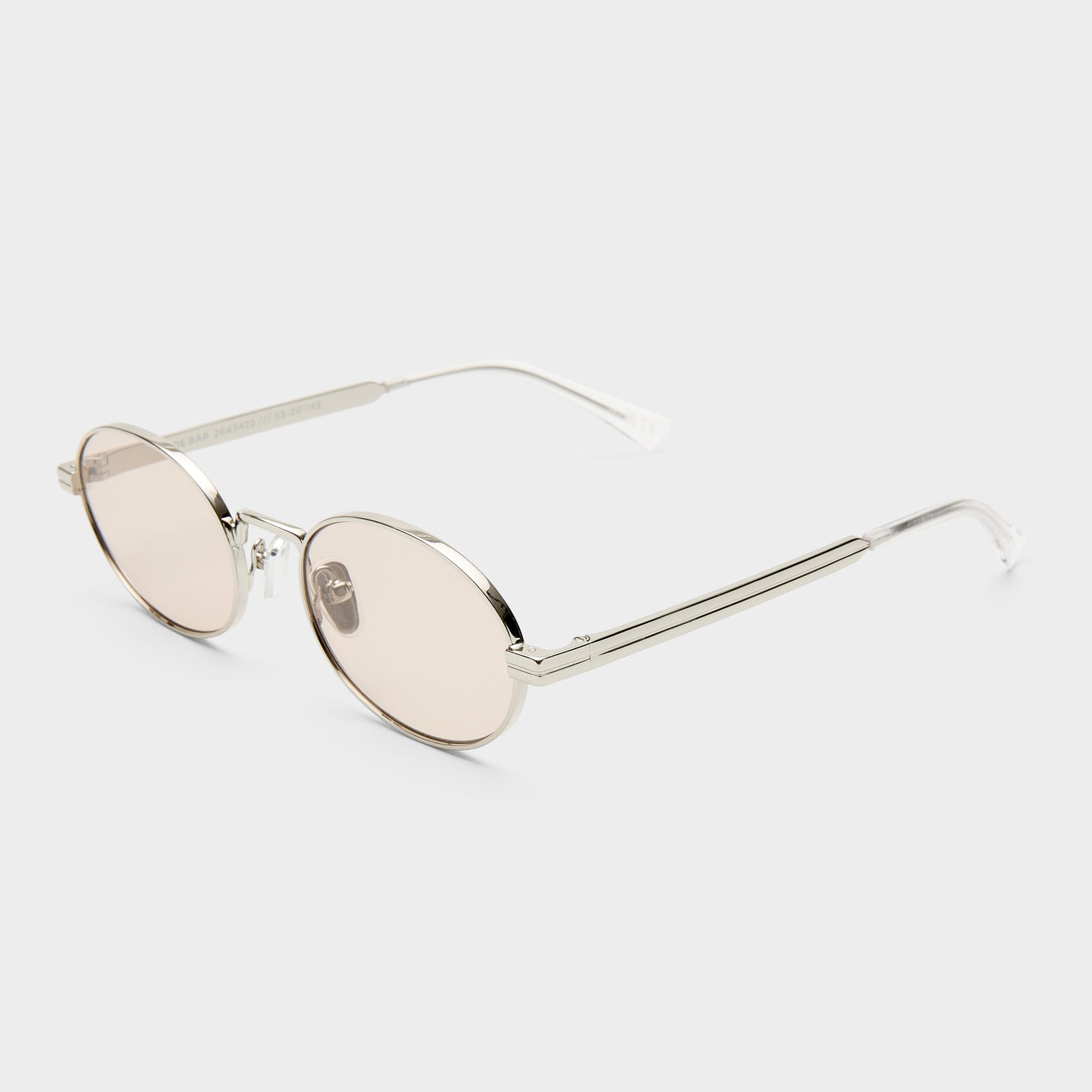 Side Bar Silver Uni-Sex Round Sunglasses | Le Specs