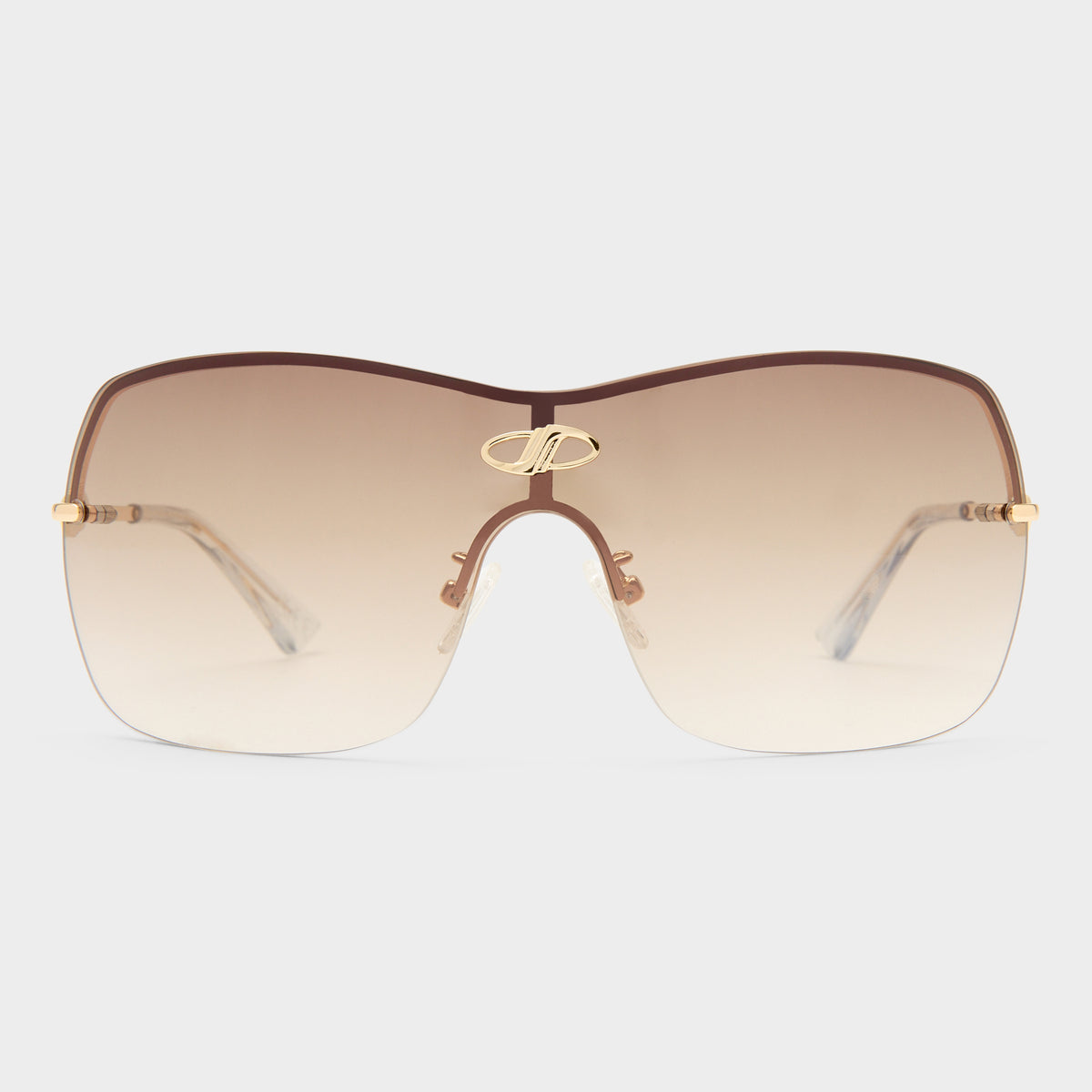 Parallel Universe Gold Female Shield Sunglasses | Le Specs