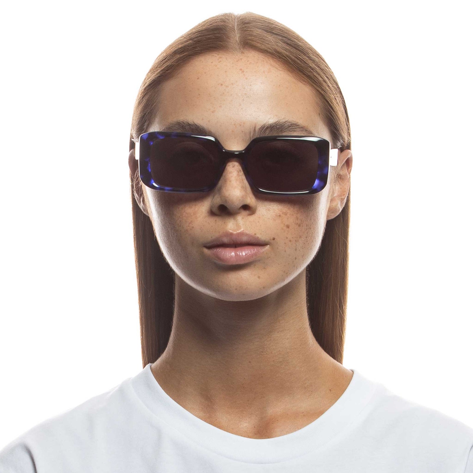 Pre-Bio-Tic Alt Fit Navy Tort Uni-Sex Rectangle Sunglasses | Le Specs
