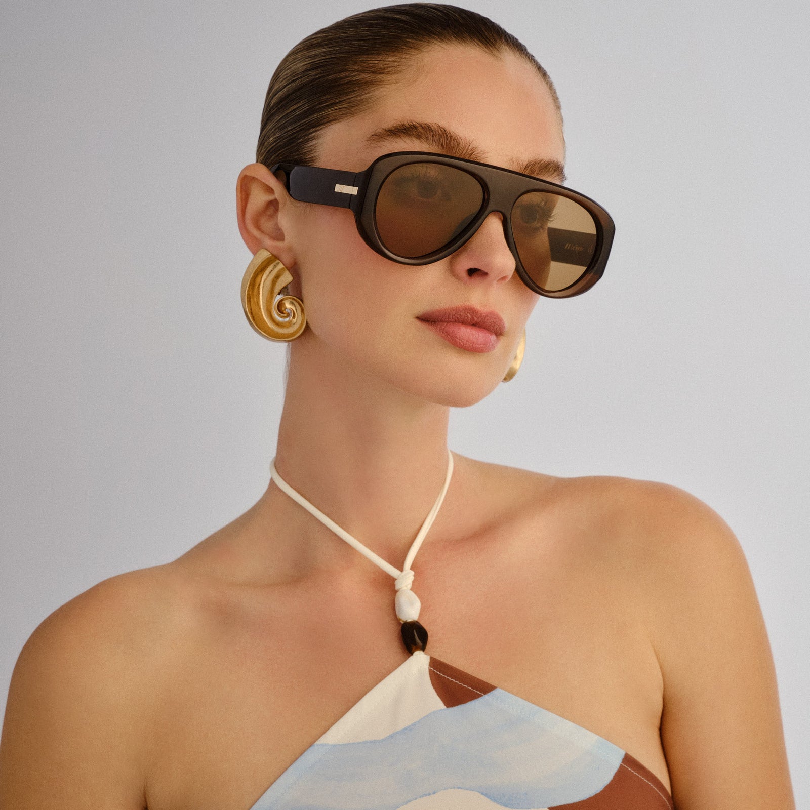 Dream Boat Cocoa Uni-Sex Aviator Sunglasses | Le Specs
