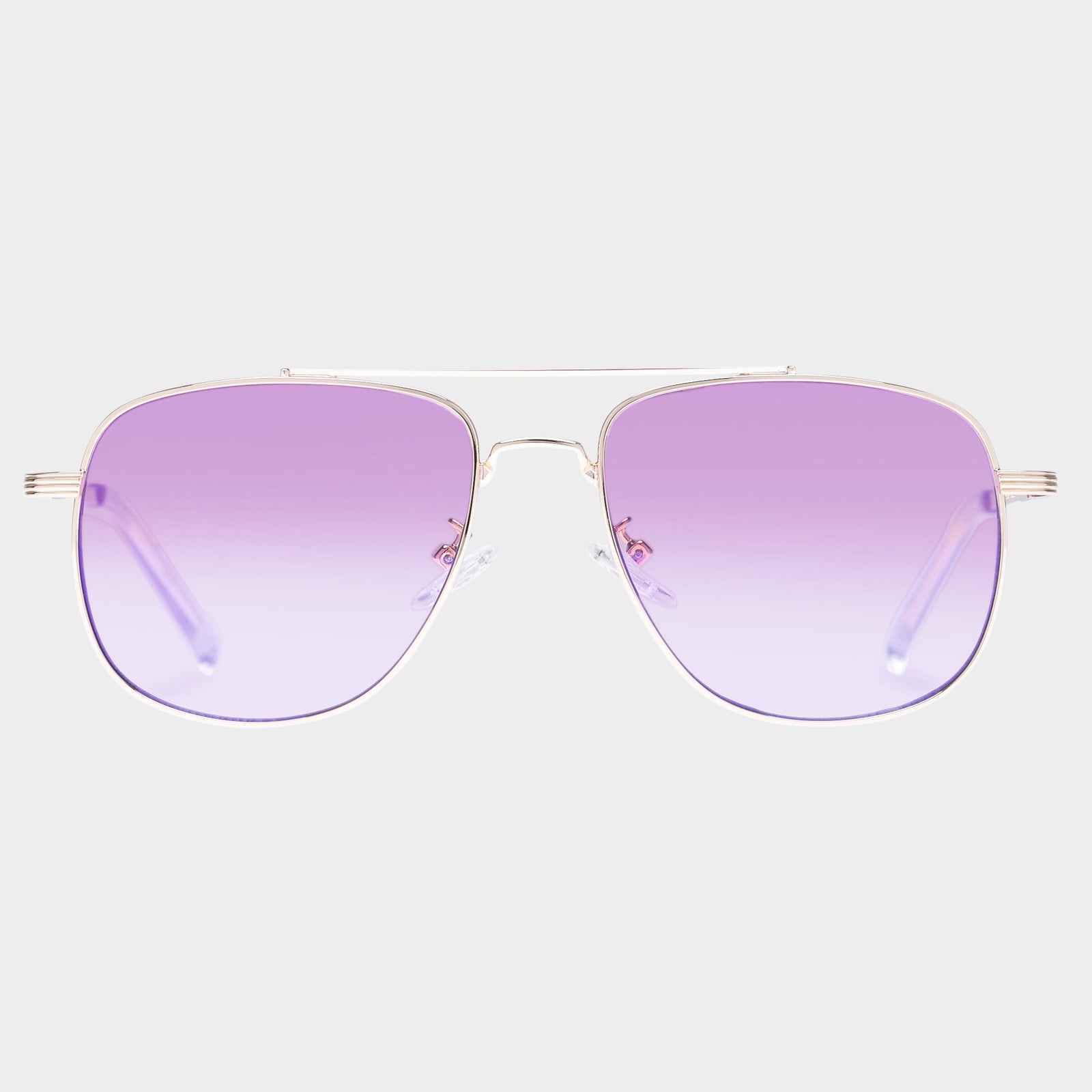 The Charmer Bright Gold Uni-Sex Aviator Sunglasses | Le Specs