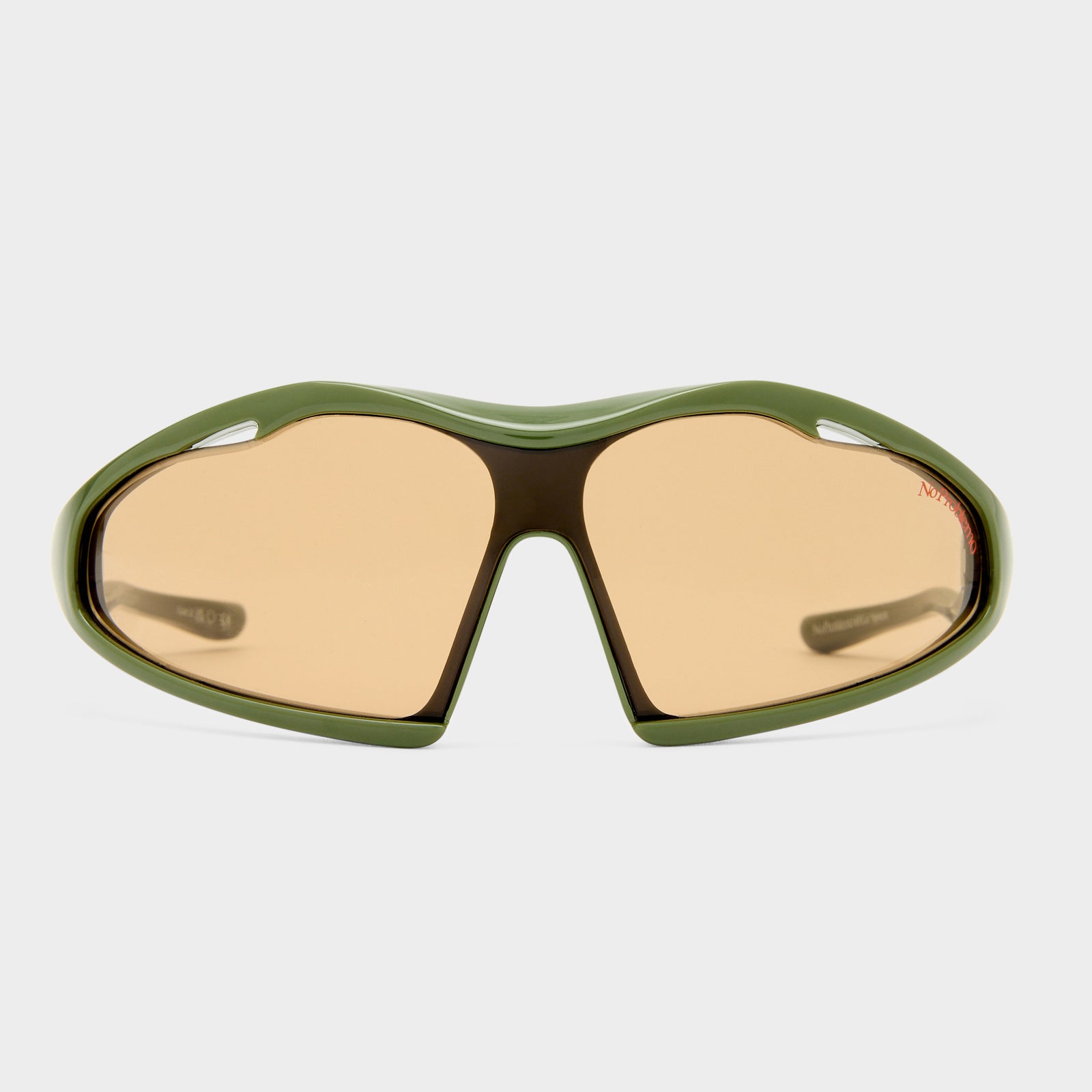 Flux Chrome Dark Green Uni-Sex Shield Sunglasses | Le Specs