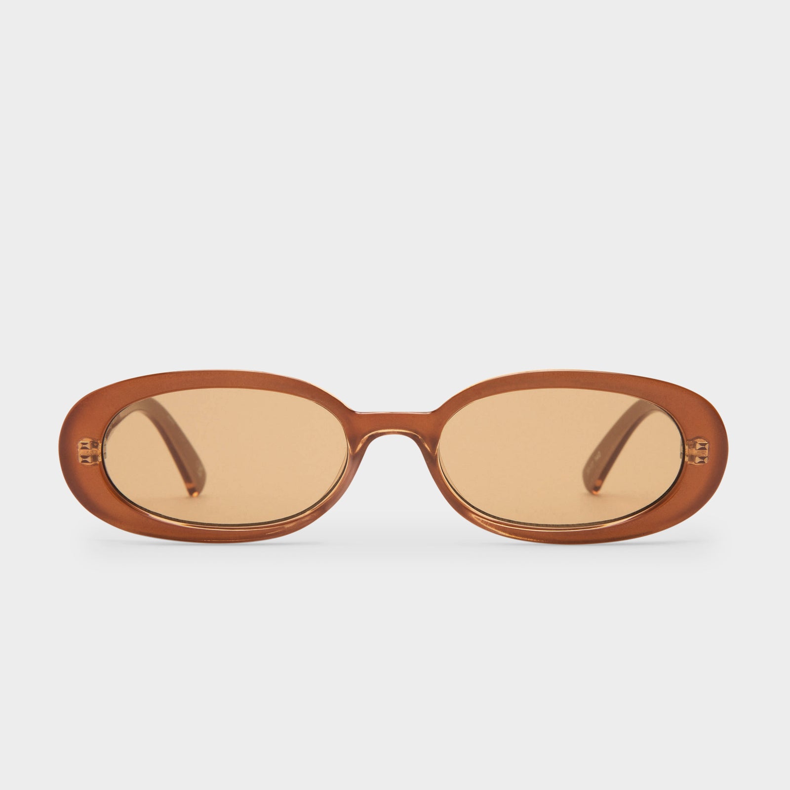 Outta Love Caramel Female Oval Sunglasses | Le Specs