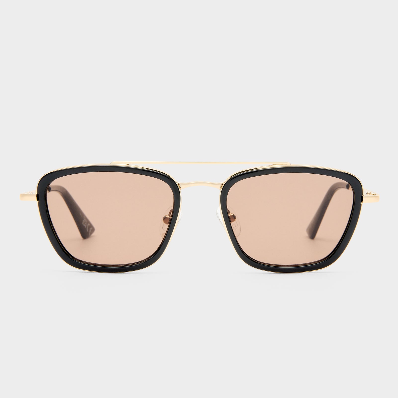 Diametric Gold Black Uni-Sex Aviator Sunglasses | Le Specs