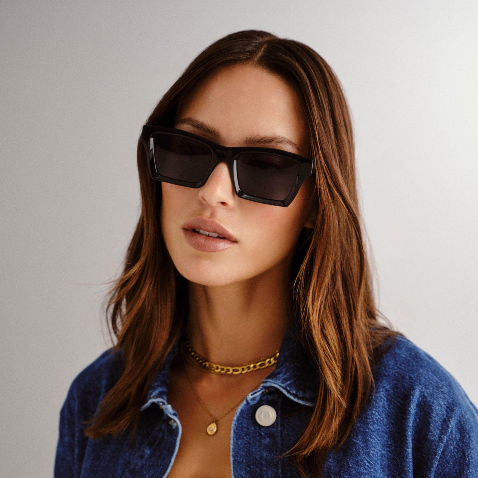 Something Black Uni-Sex D-Frame Sunglasses | Le Specs