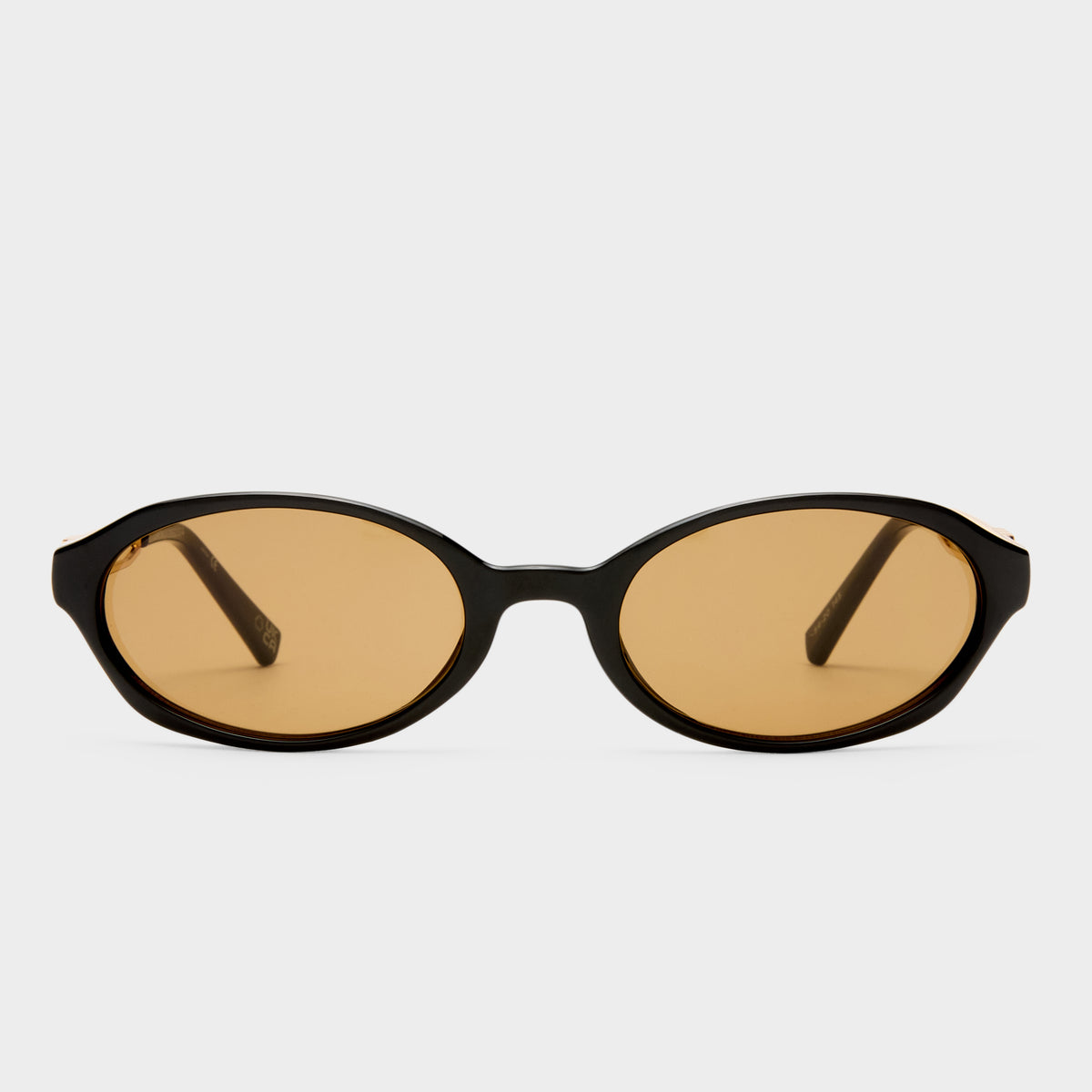 Lunita Black Female Oval Sunglasses | Le Specs